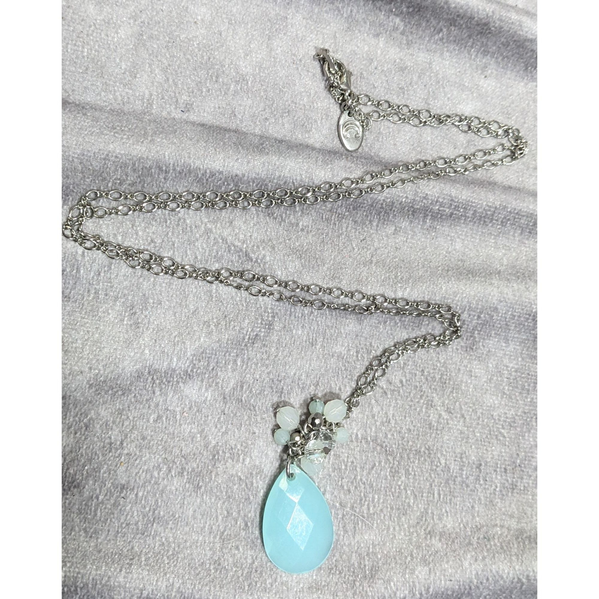Other Mermaidcore Aqua Teardrop Pendant With Beaded Accents Size ONE SIZE - 6 Thumbnail