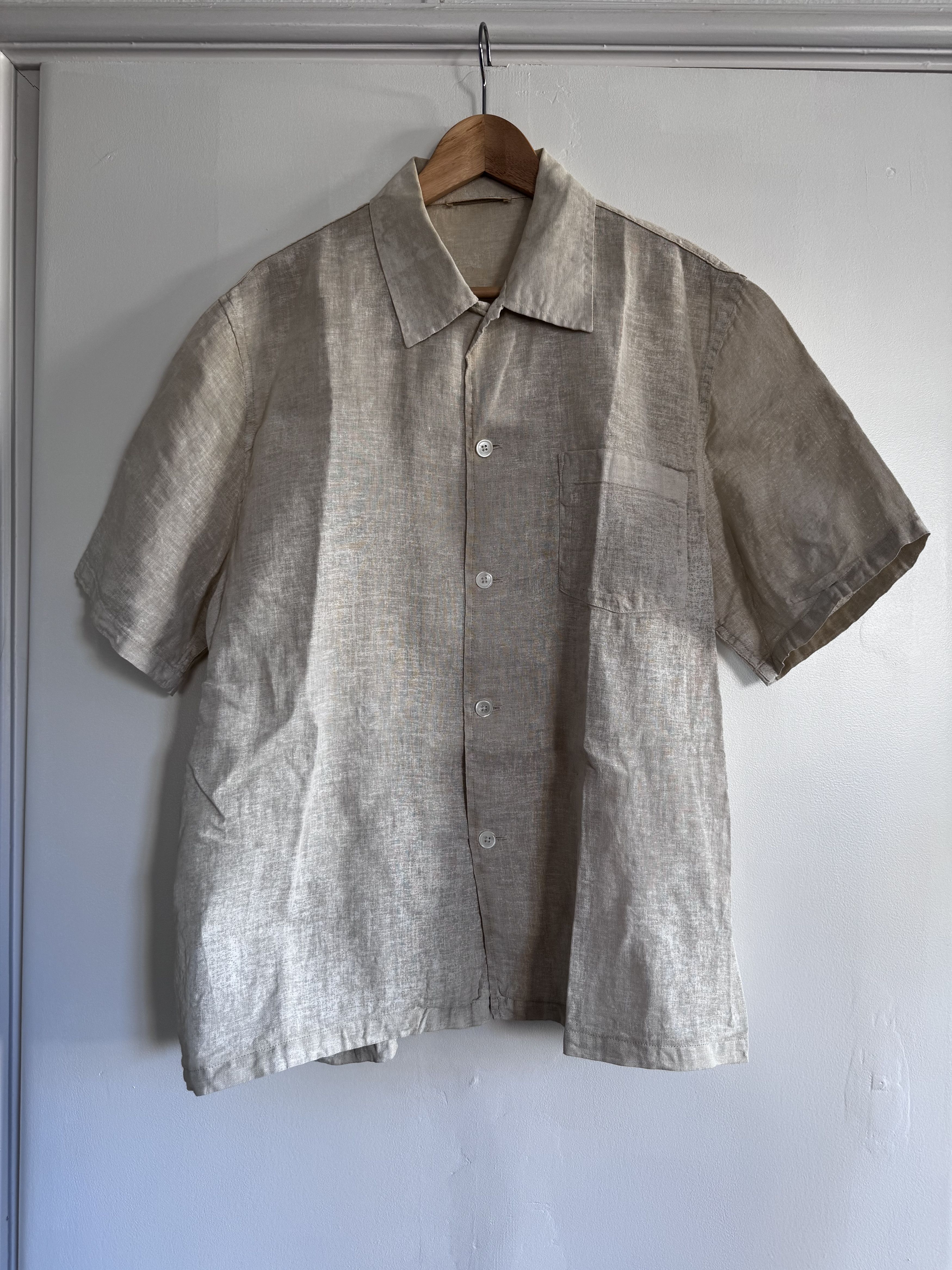 Our Legacy Our Legacy Box Coated Linen Shortsleeve Shirt Size US S / EU 44-46 / 1 - 2 Thumbnail