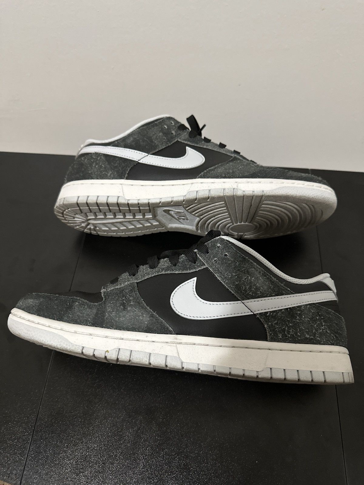 image of Nike Dunk Low Premium Animal Pack Zebra Shoes in Black, Men's (Size 11)