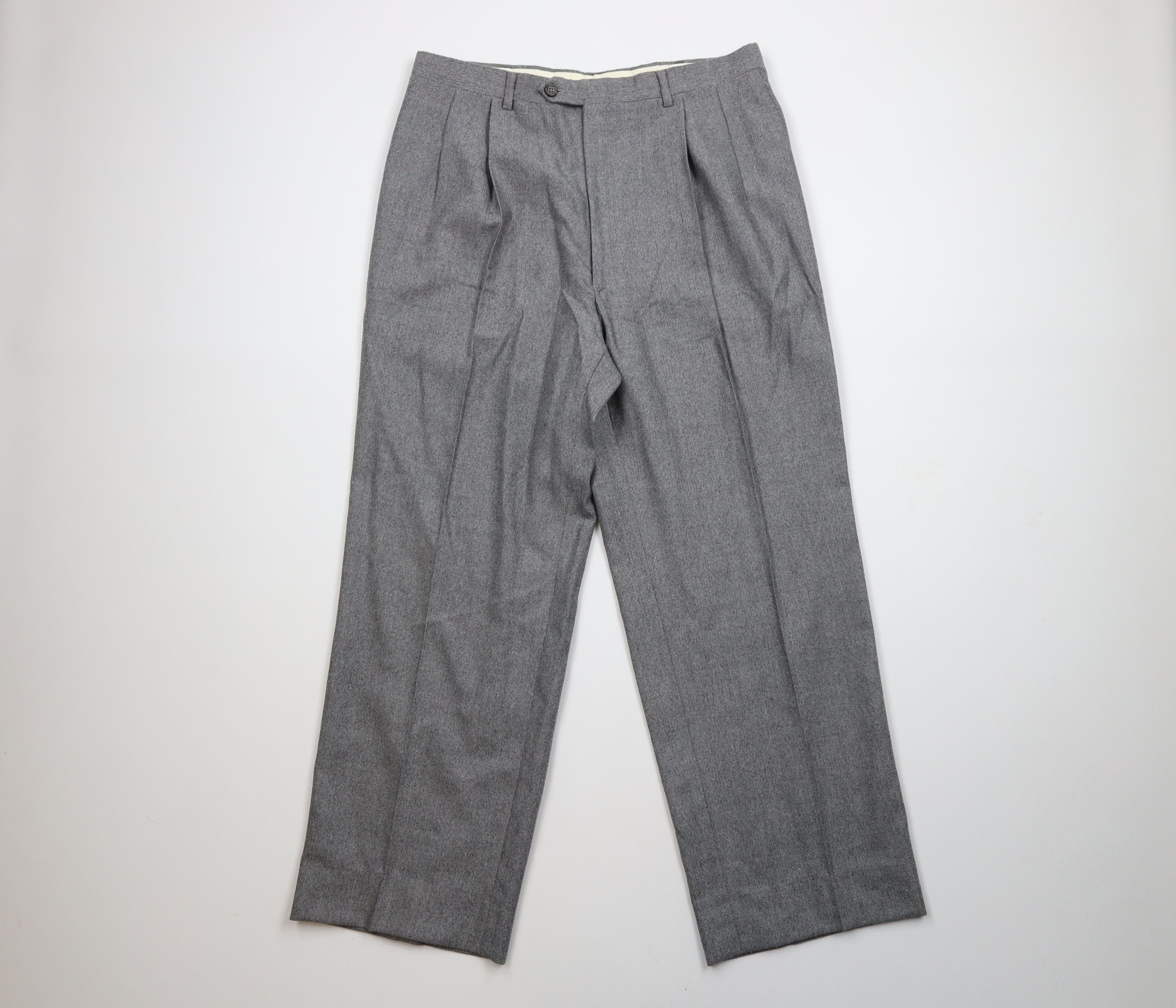 Vintage Vintage 70s Streetwear Herringbone Bell Bottoms Chino Pants Size US 34 / EU 50 - 1 Thumbnail