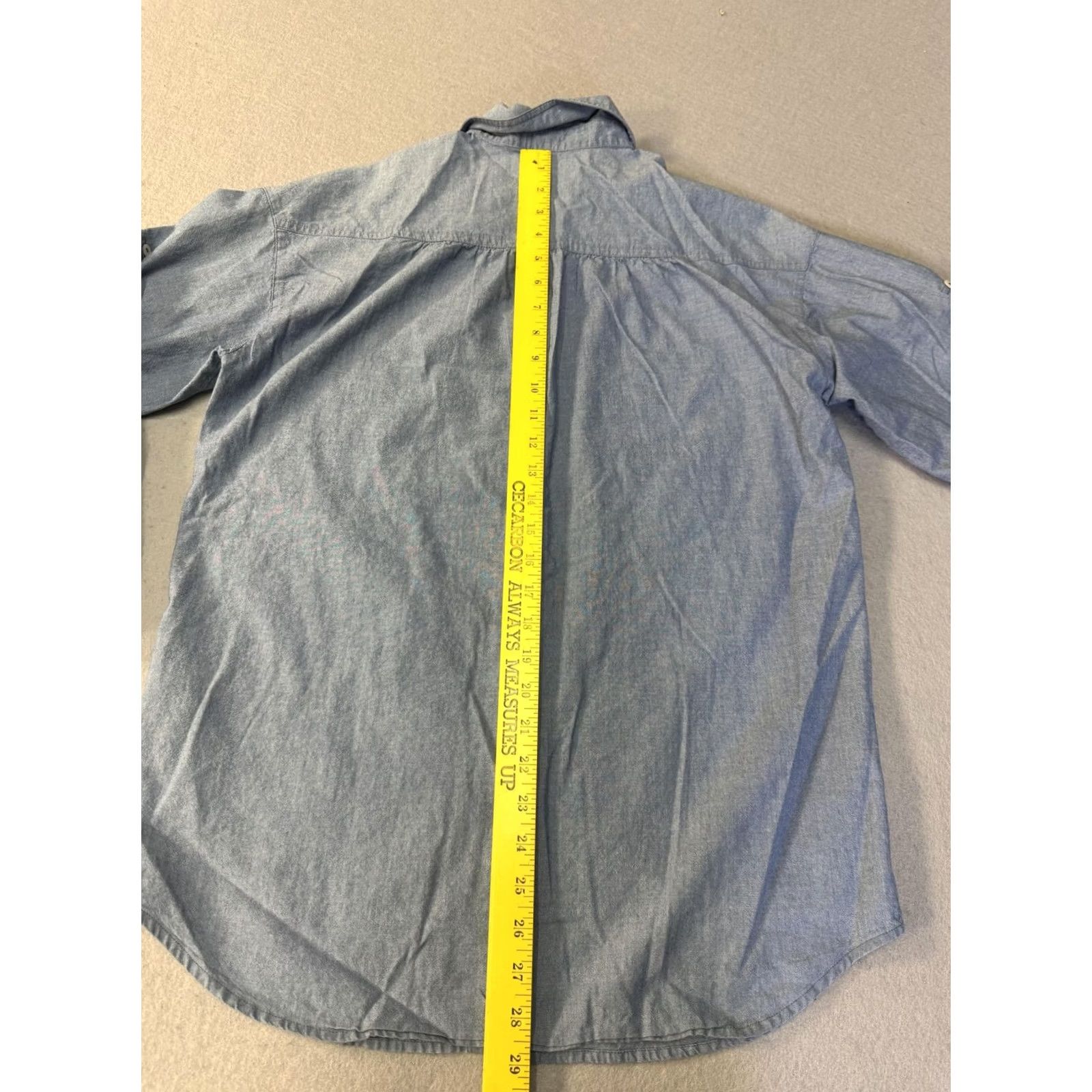 Vince Vince Womens Small Blue Chambray Button Front Casual Raglan Shirt Size S / US 4 / IT 40 - 7 Thumbnail