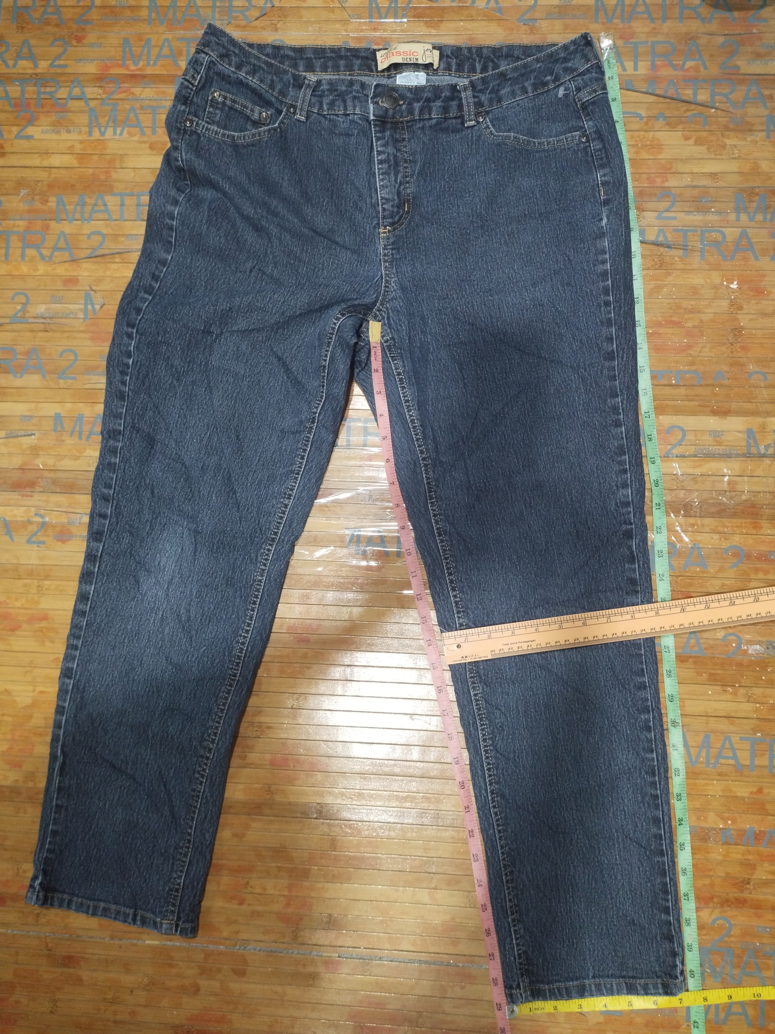 Vintage Just My Size "JMS" Jeans Women Stretchable Sz 18W Size 34" / US 12 / IT 48 - 3 Thumbnail