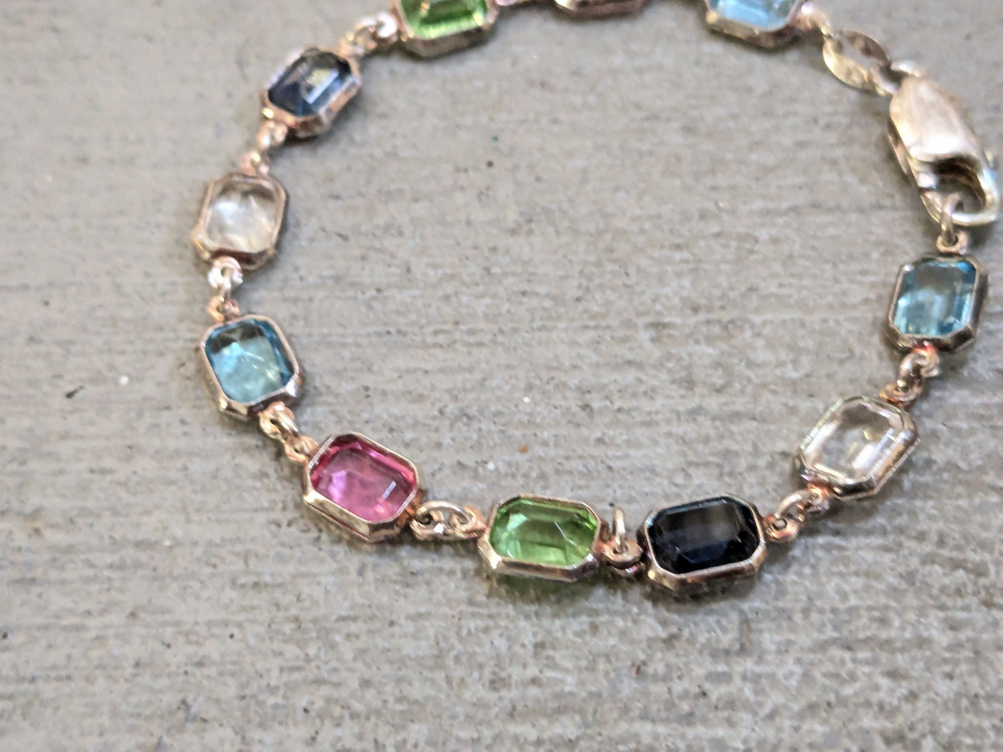 Jewelry × Vintage Vintage Sterling Silver Bracelet Rectangle Chain 7.5" Y2K Size ONE SIZE - 2 Thumbnail