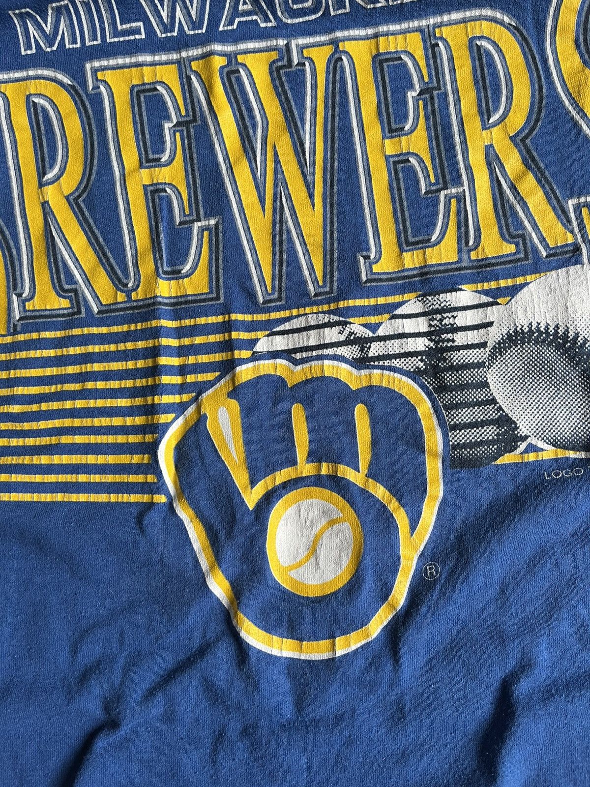 Logo 7 × MLB × Vintage Vintage 90s Logo 7 Milwaukee Brewers 1991 MLB Single Stitch Size US XL / EU 56 / 4 - 6 Thumbnail