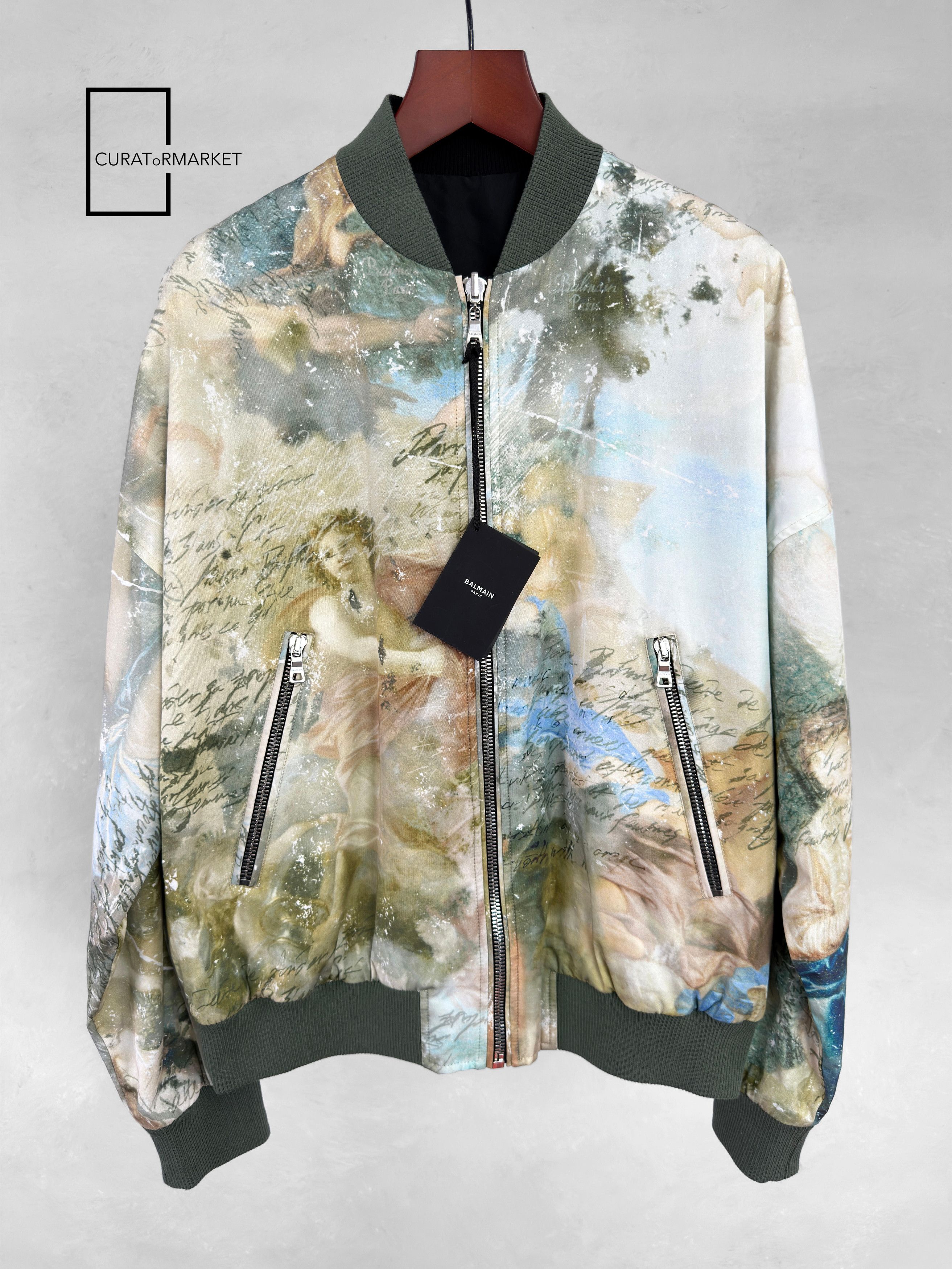 Balmain EU46 Relaxed Art Sky Print Reversible Embossed Logo Zip SS23 Size US S / EU 44-46 / 1 - 1 Thumbnail