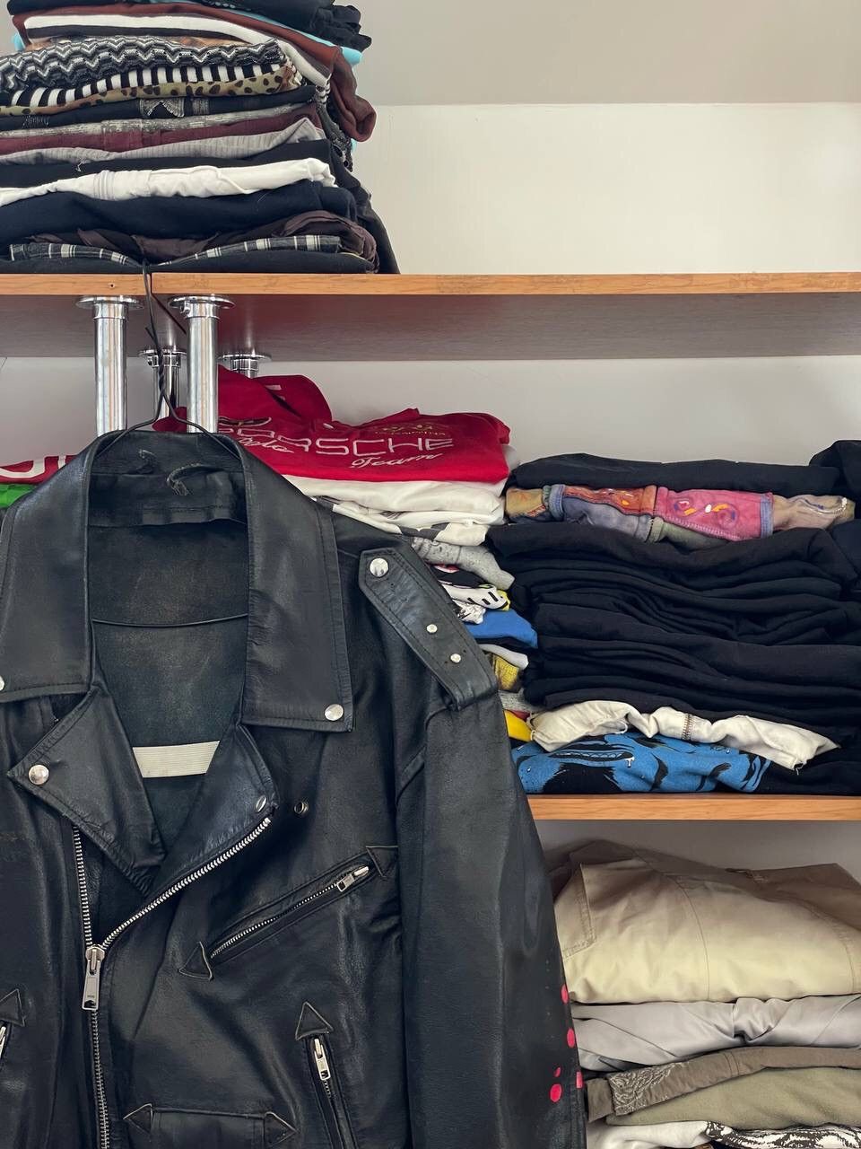 vintage heavy italian leather Y2k motorcycle jacket