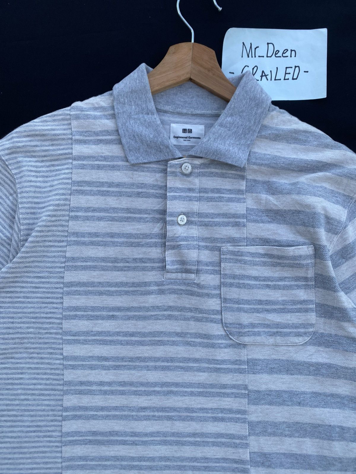 Engineered Garments Rare Uniqlo x Engineered Garments Polo Stripes Tee Size US S / EU 44-46 / 1 - 6 Thumbnail