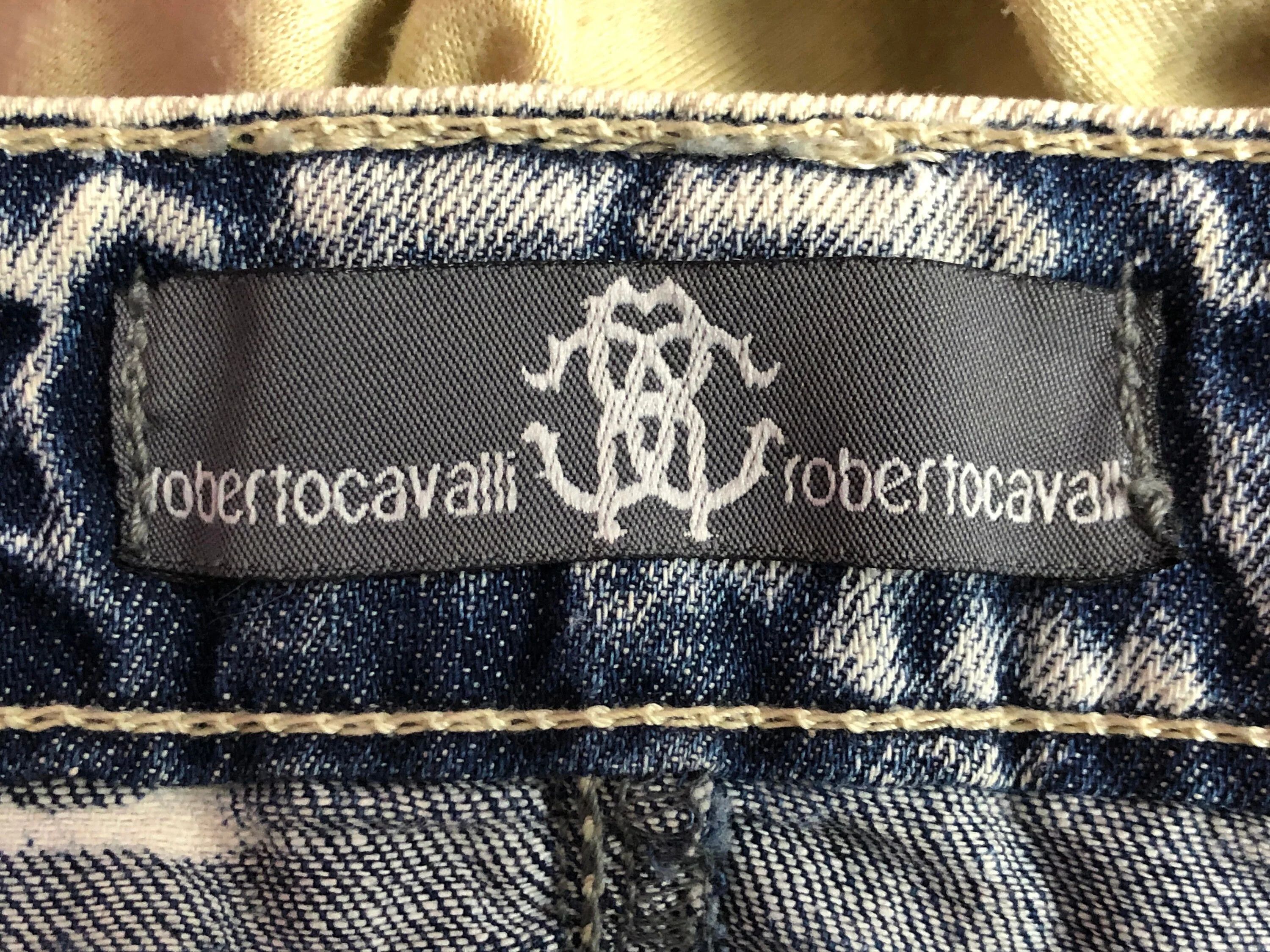 Roberto Cavalli Y2K Roberto Cavalli Vintage Women's Painted Jeans - 28 Size 27" / US 4 / IT 40 - 7 Thumbnail