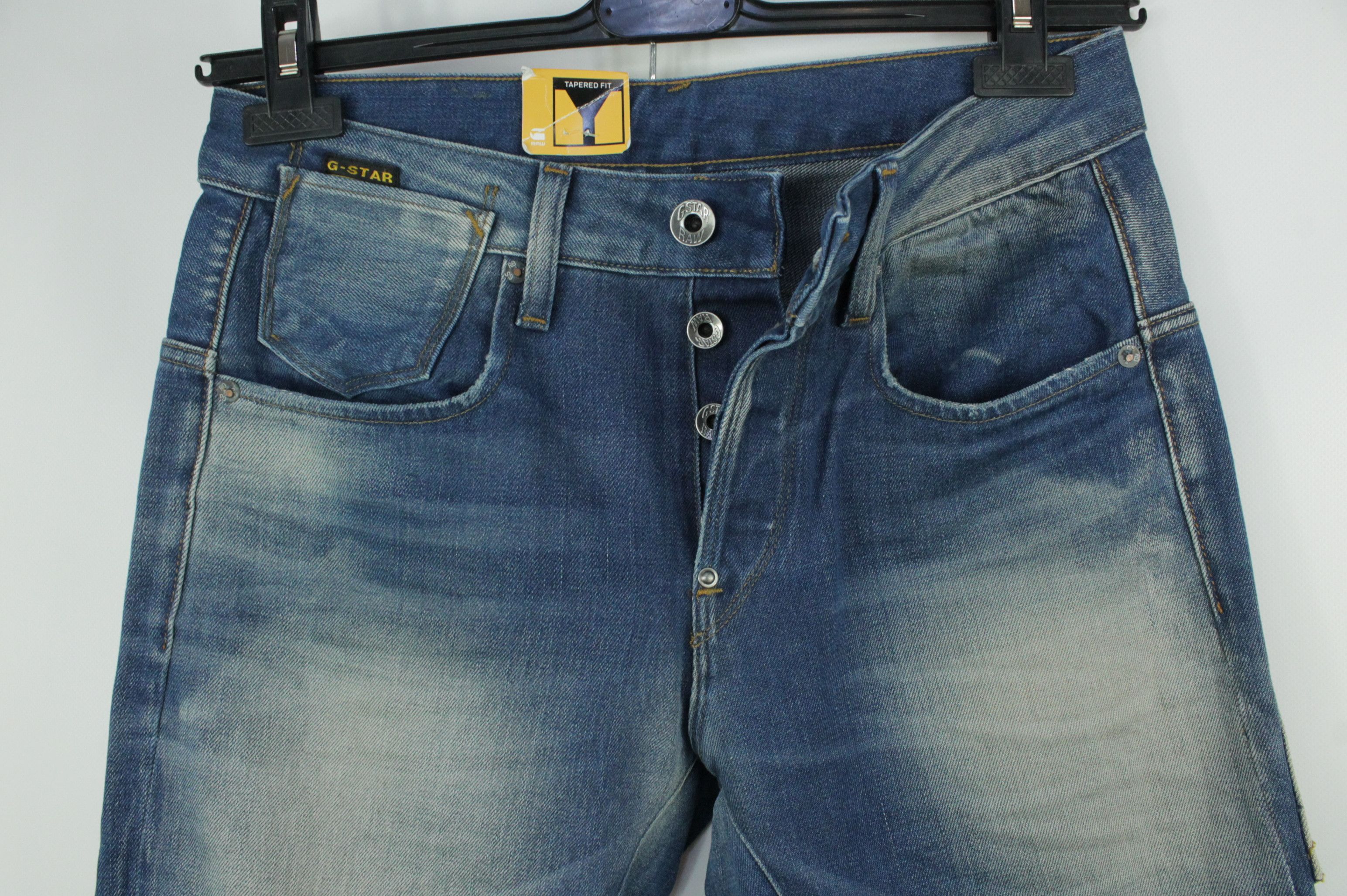 G-Star G-Star Raw A Crotch Tapered Blue Denim Jeans Men's Size US 29 - 3 Thumbnail