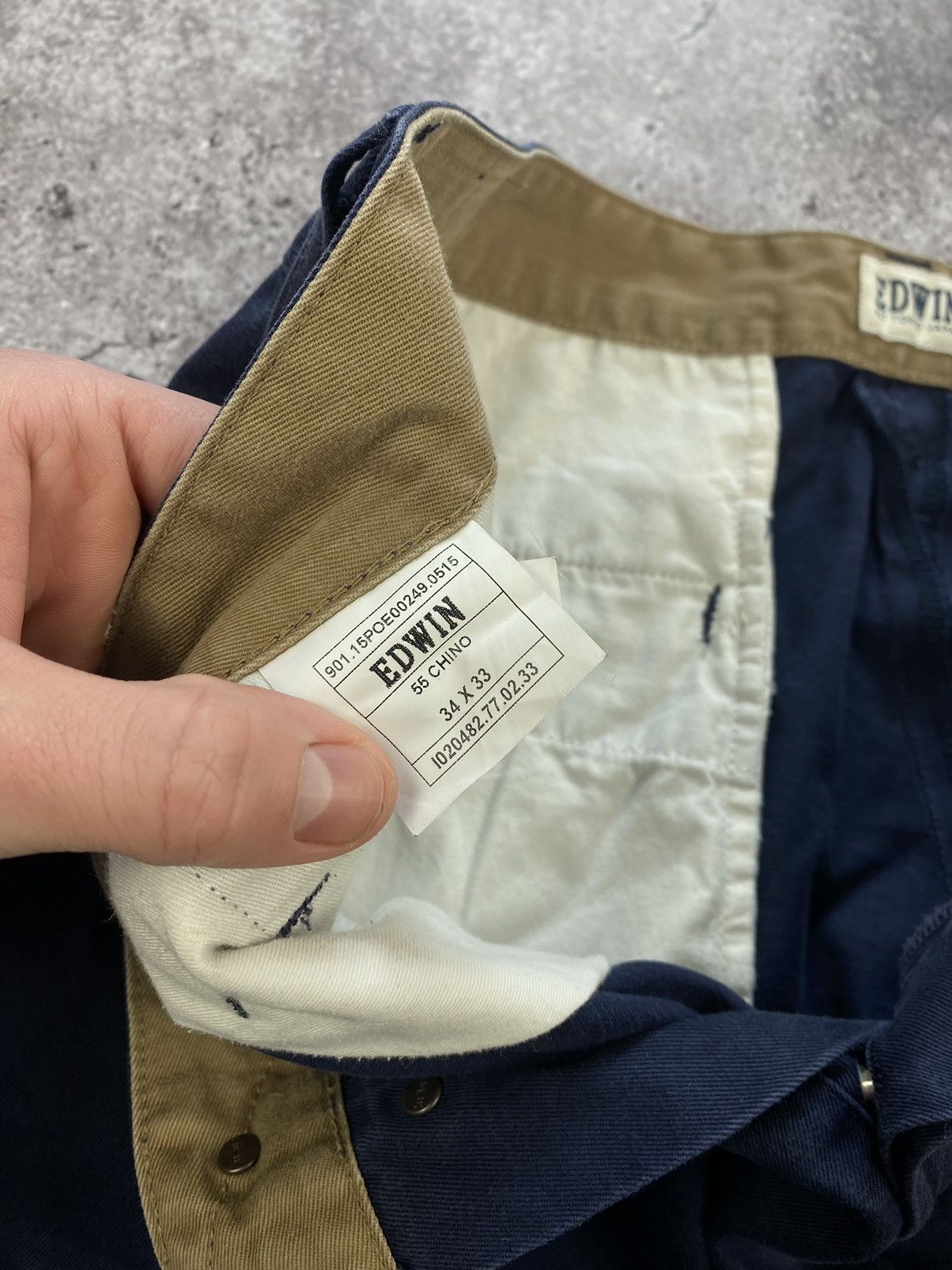 Edwin × Japanese Brand Vintage Edwin baggy Chino Japan Pants Size 33/34 Size US 34 / EU 50 - 5 Thumbnail