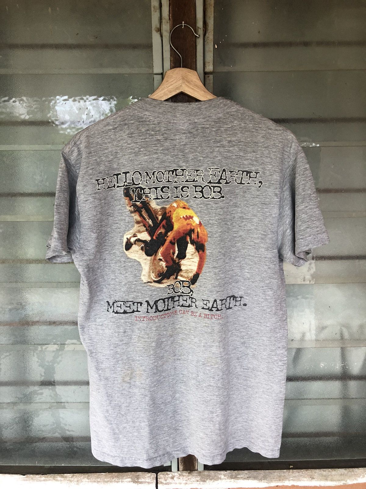 No Fear Rare Vintage No Fear This is Bob Meet Mother Earth Shirt Tee Size US M / EU 48-50 / 2 - 2 Thumbnail