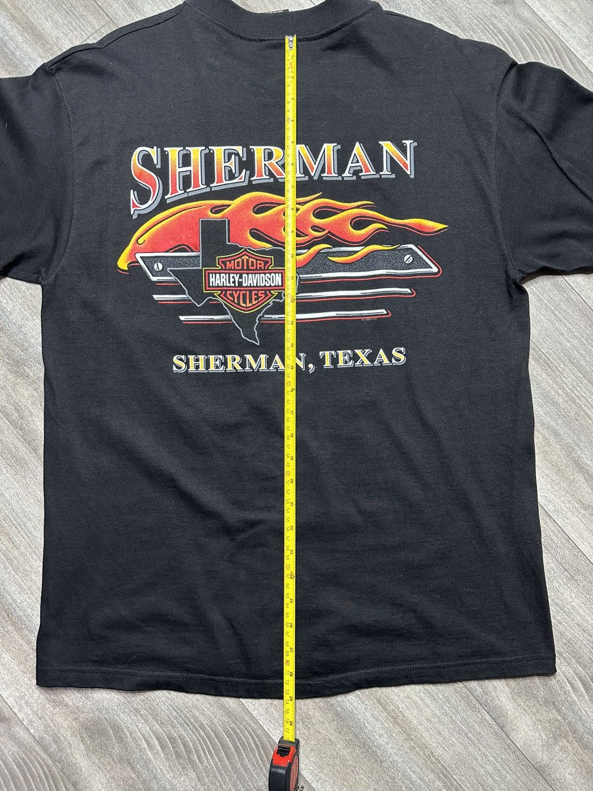 Harley Davidson Vintage 90s 1998 Harley Davidson Jordan “Ring of Flame” Tee Size US L / EU 52-54 / 3 - 9 Thumbnail