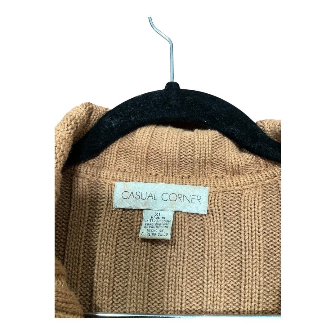 Other Casual Corner Sweater Dress Woman XL Tan 100% Cotton Size XL / US 12-14 / IT 48-50 - 2 Thumbnail