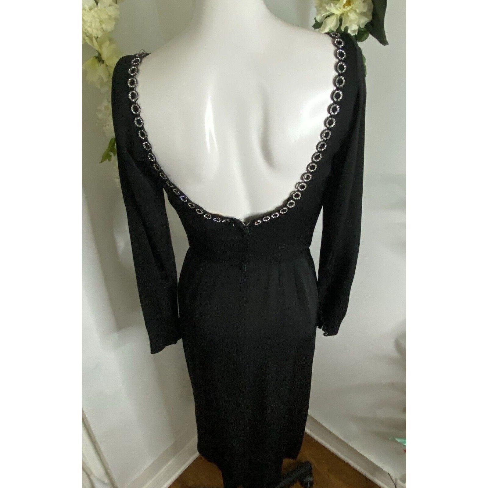 Vintage Vintage 1970s Jack Hartley Miami Black Corset Cocktail Midi Size XS / US 0-2 / IT 36-38 - 24 Thumbnail