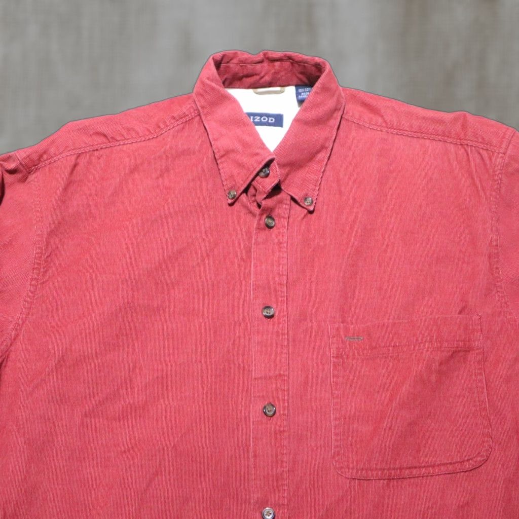 Izod IZOD Shirt Red Long Sleeve Button-Up 100% Cotton Adult Men's Size M Medium Size US M / EU 48-50 / 2 - 1 Thumbnail