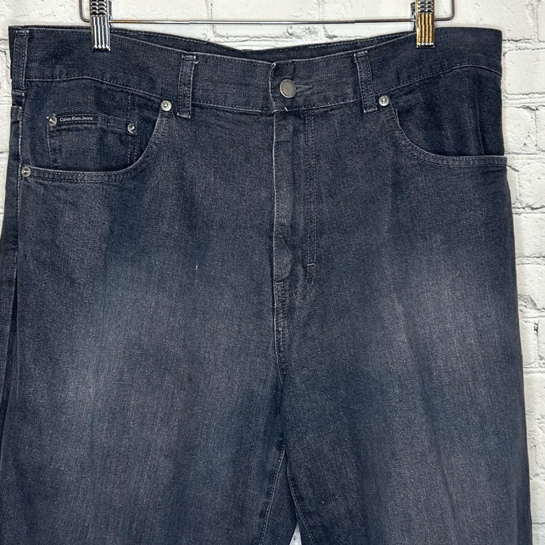 Calvin Klein Calvin Klein Mens Black Straight Leg Jeans 36 32 100% Cotton Jeans Men Black Straight 36 32 Regular Mens Size US 36 / EU 52 - 2 Thumbnail