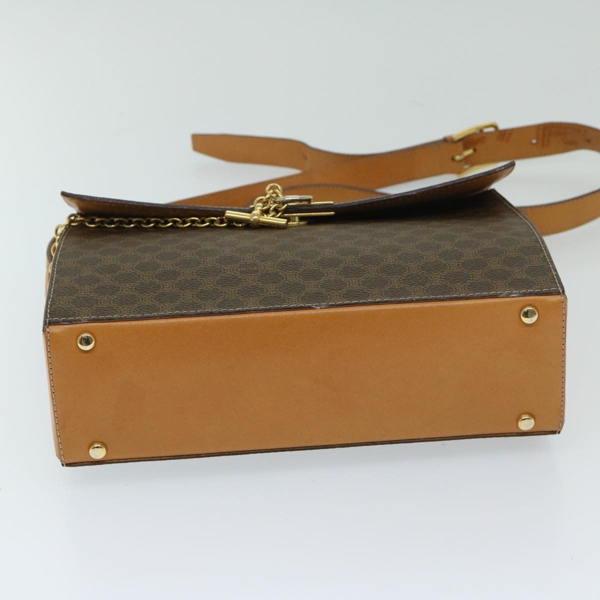 Celine CELINE Macadam Canvas Shoulder Bag Pvc Brown Size ONE SIZE - 5 Thumbnail