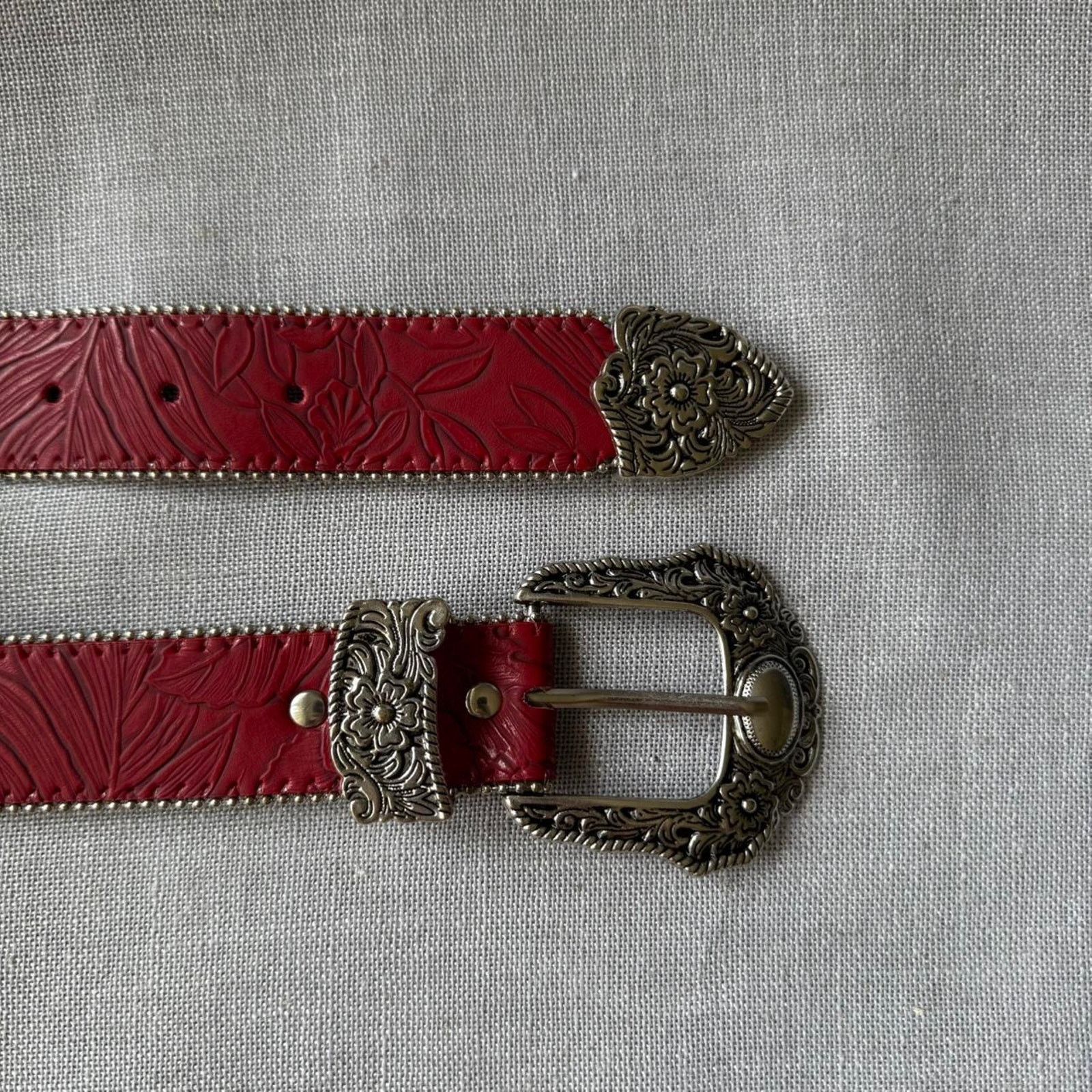 Other Red floral engraved western WMNS1 Size ONE SIZE - 2 Thumbnail