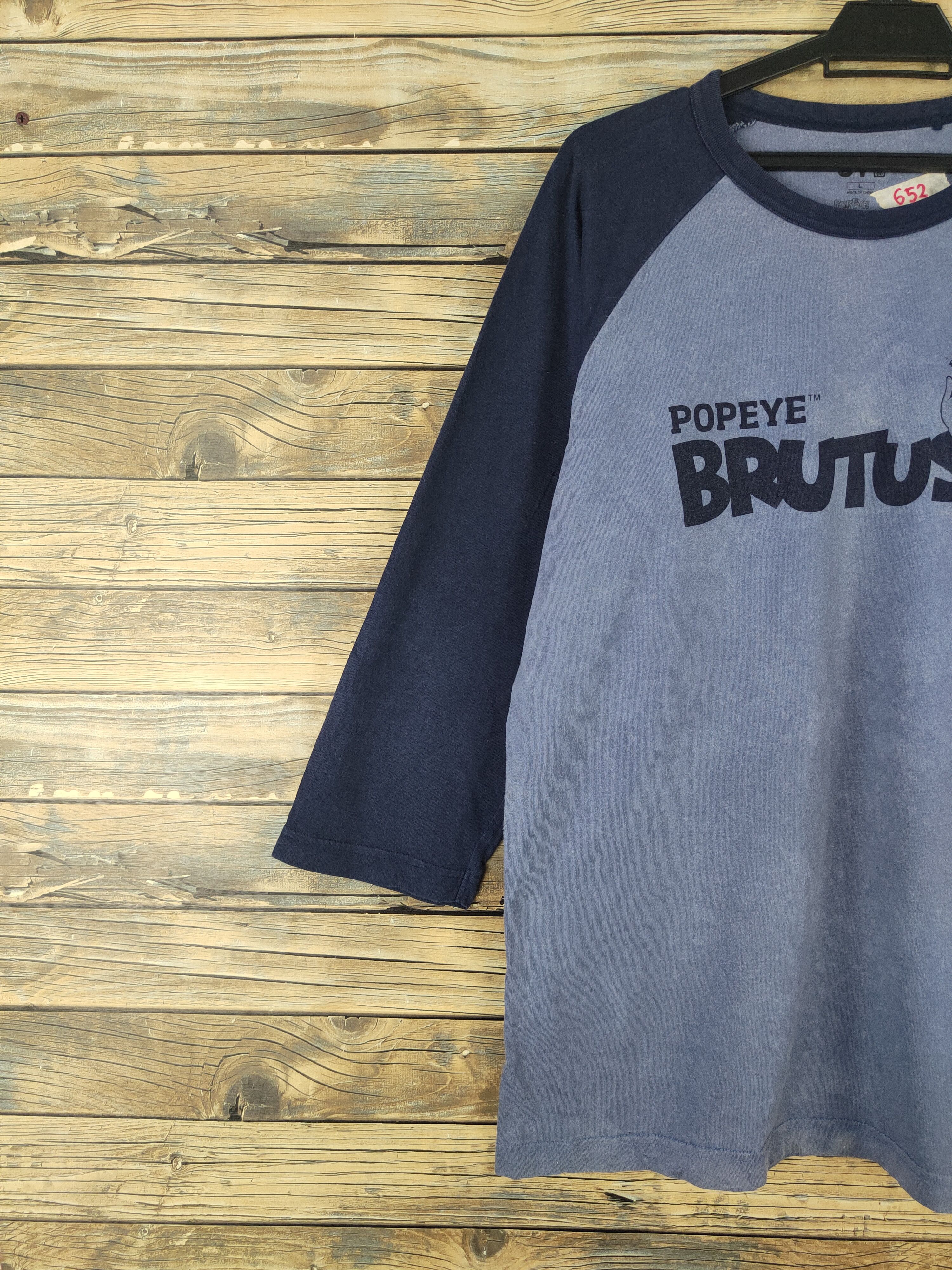 Japanese Brand DL Uniqlo Blue Popeye Long Sleeve T-shirts #652 Size US L / EU 52-54 / 3 - 3 Thumbnail