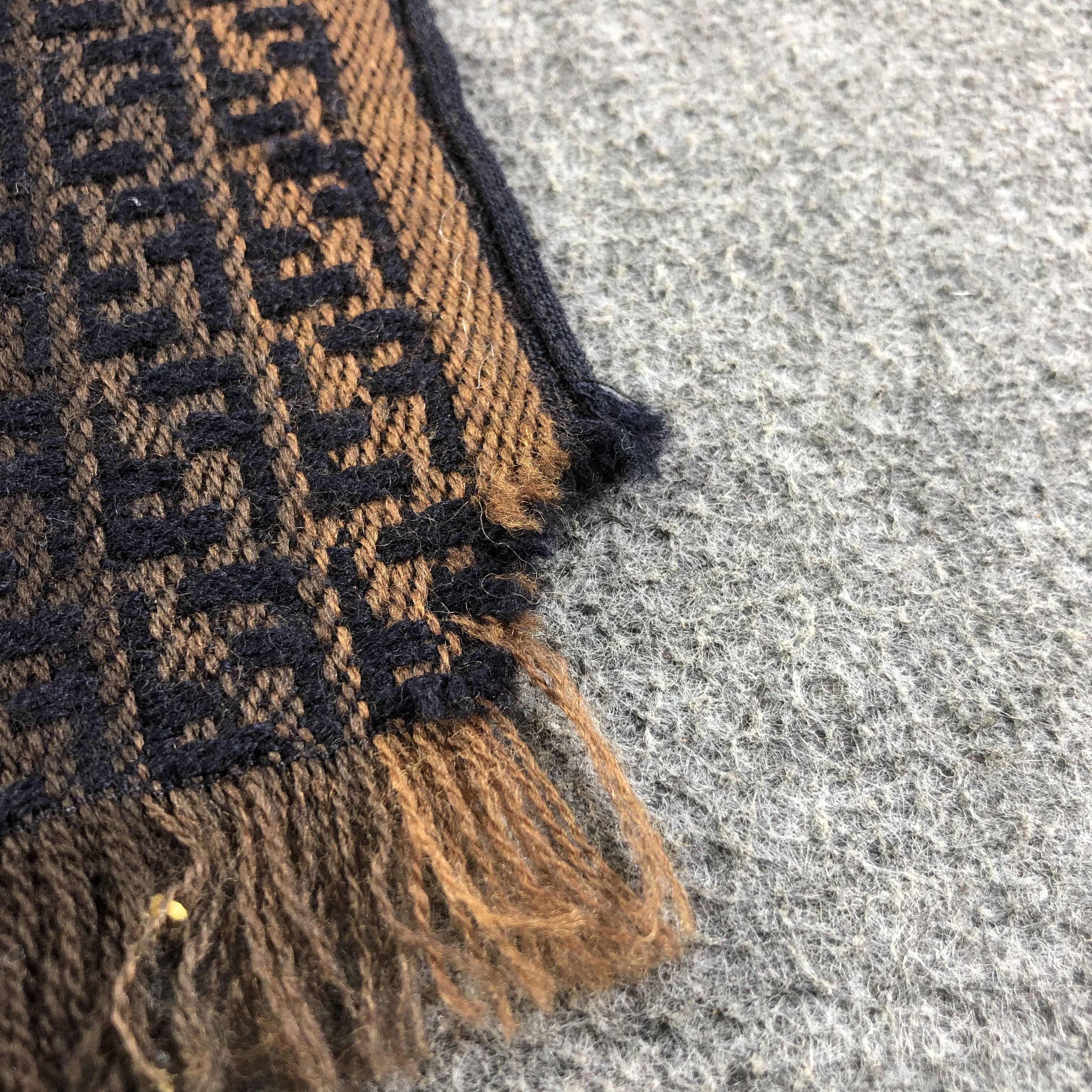 Vintage Fendi FF Monogram Wool Scarf Muffler V1187 Size ONE SIZE - 11 Thumbnail