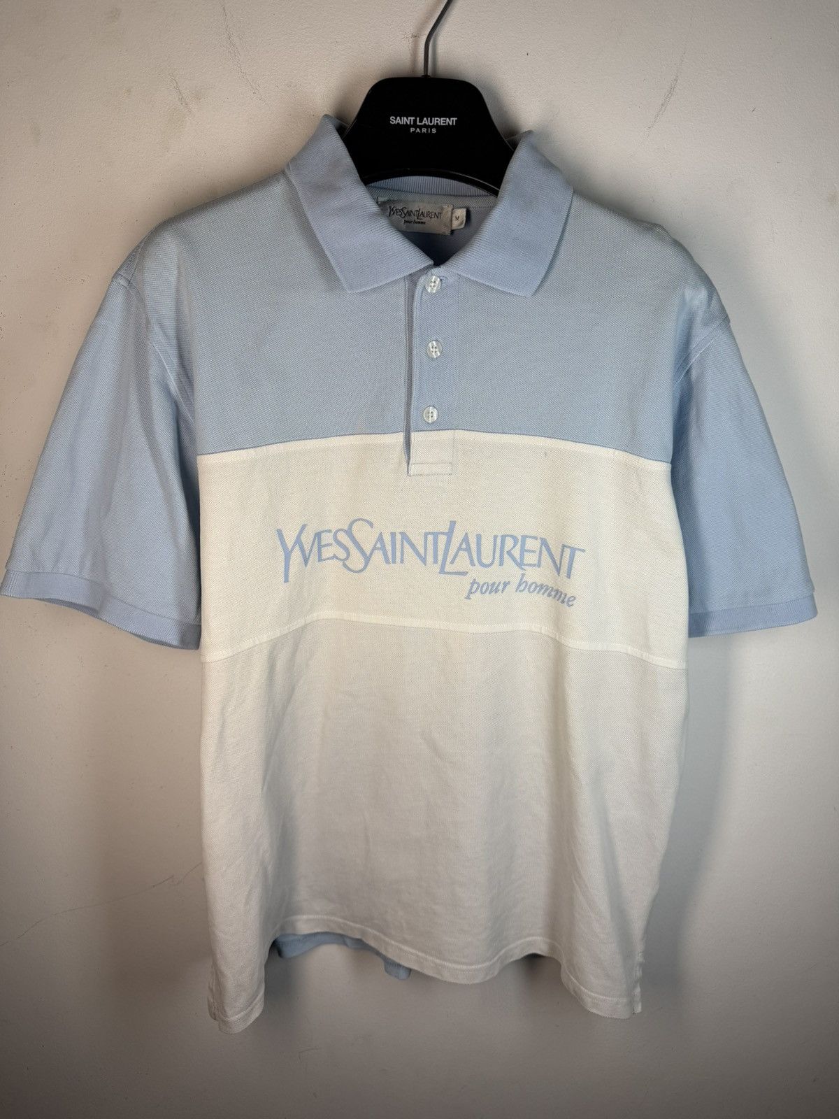 90s yves saint laurent rogo polo shirt dead sto