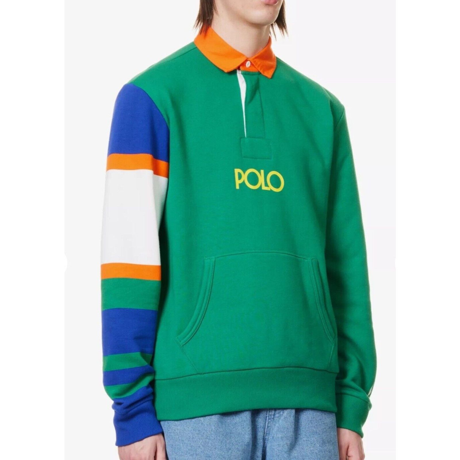 Polo Ralph Lauren Polo Ralph Lauren Fleece Rugby Green Sweatshirt Hi Tech 1992 Size US S / EU 44-46 / 1 - 3 Thumbnail