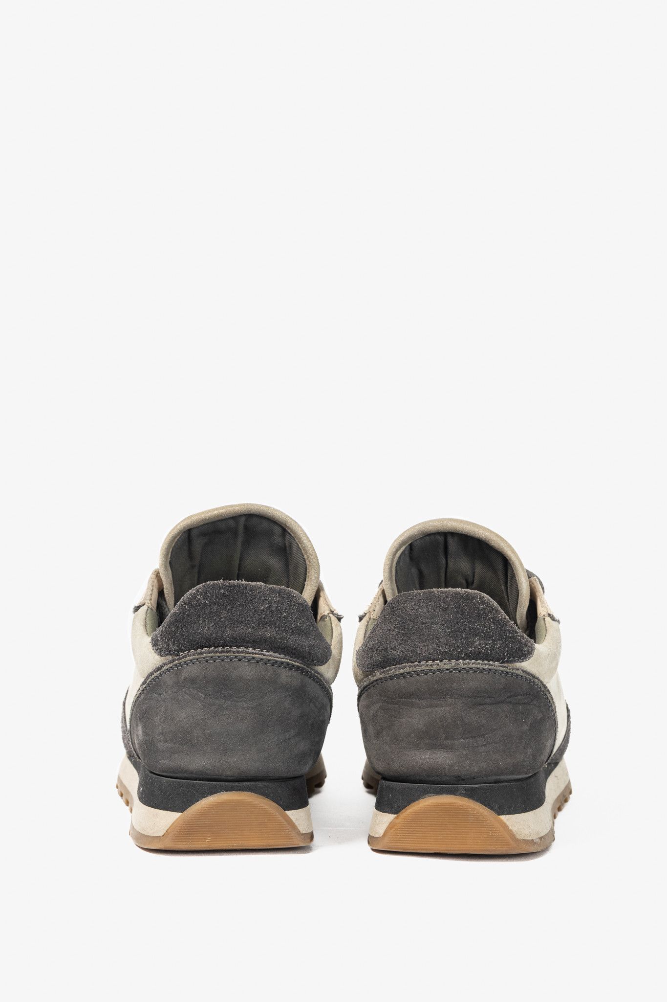 Brunello Cucinelli Brunello Cucinelli Suede & Leather Glitter Sneakers Size US 7.5 / IT 37.5 - 3 Thumbnail