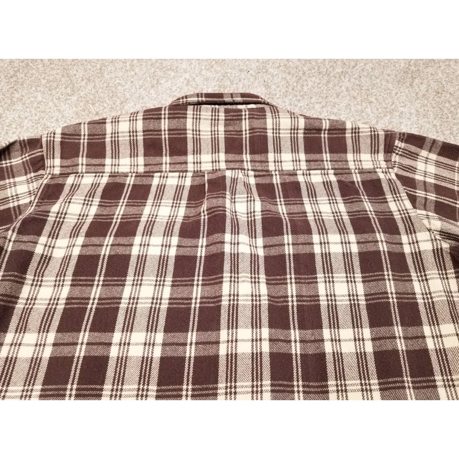 Vintage VINTAGE Old Toledo Workwear Flannel Shirt Mens XLT Brown Plaid Heavy Outdoors Button-Up, Cotton, Long Sleeve, Collared, Casual Mens Size US XL / EU 56 / 4 - 5 Thumbnail