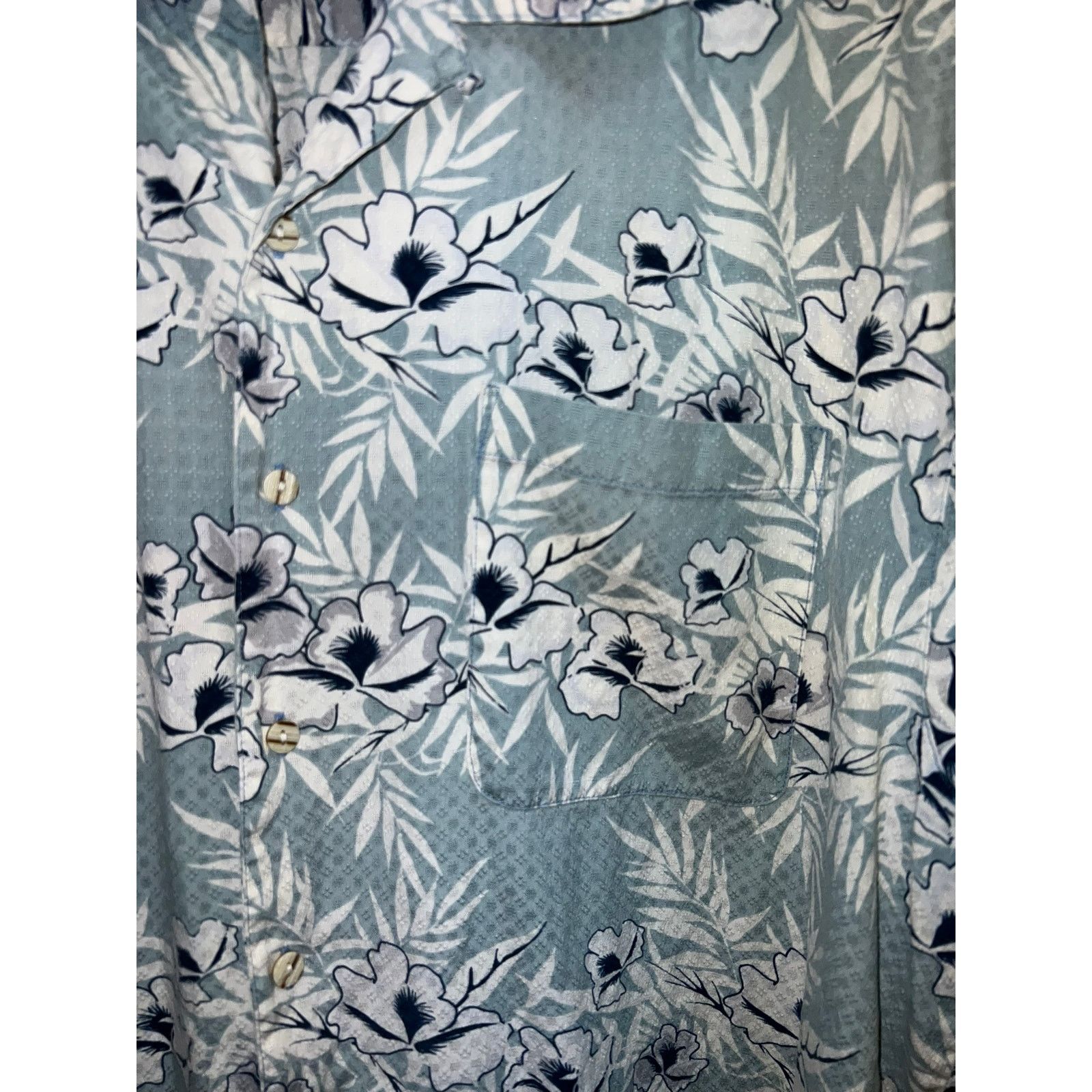 Vintage Knightsbridge Button Down Shirt Floral Green Mens Large Size US L / EU 52-54 / 3 - 5 Thumbnail
