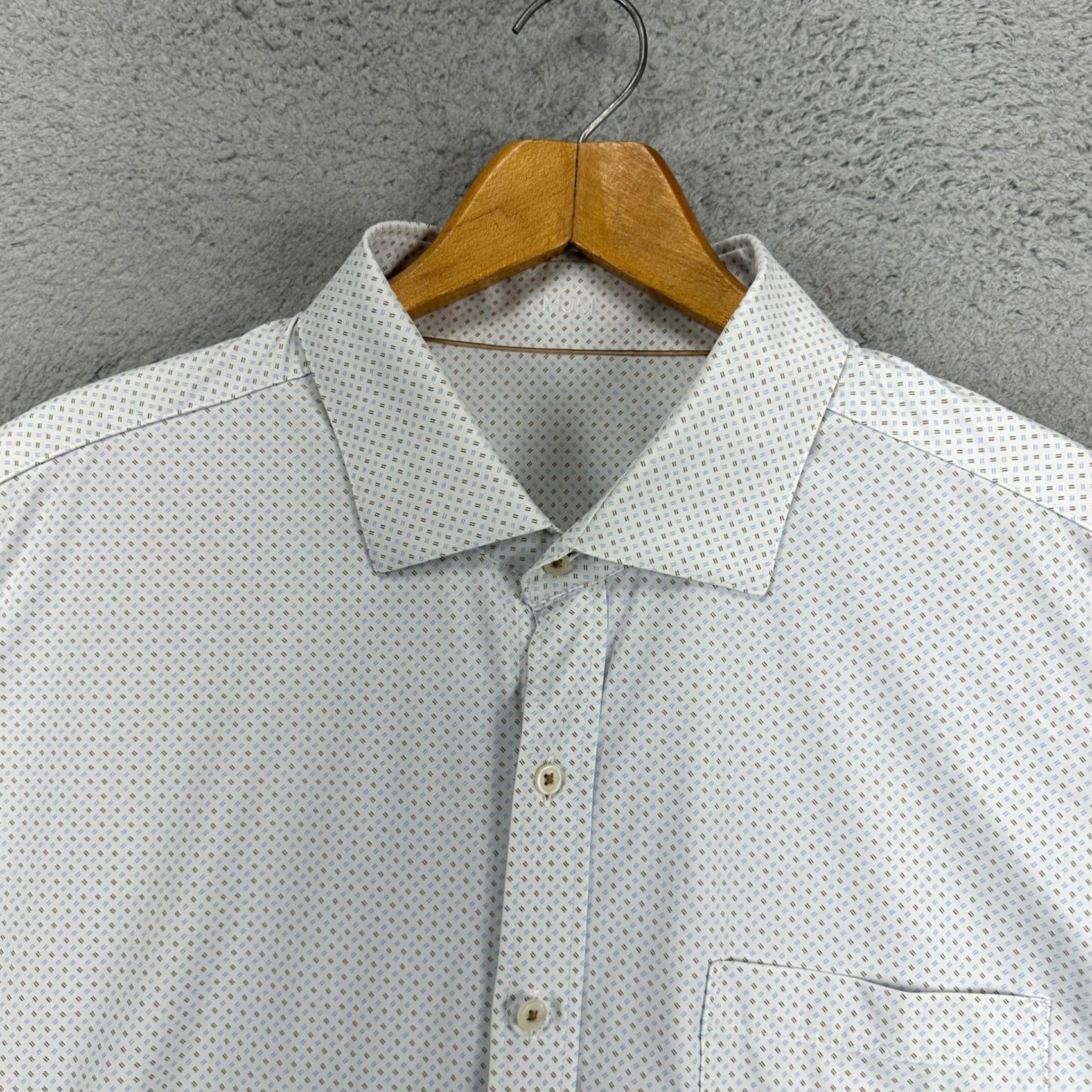Vintage J. Hilburn Button Up Shirt Geometric White 2XL Mens Long Sleeve Regular Stretch Performance Shirt Size US XXL / EU 58 / 5 - 6 Thumbnail