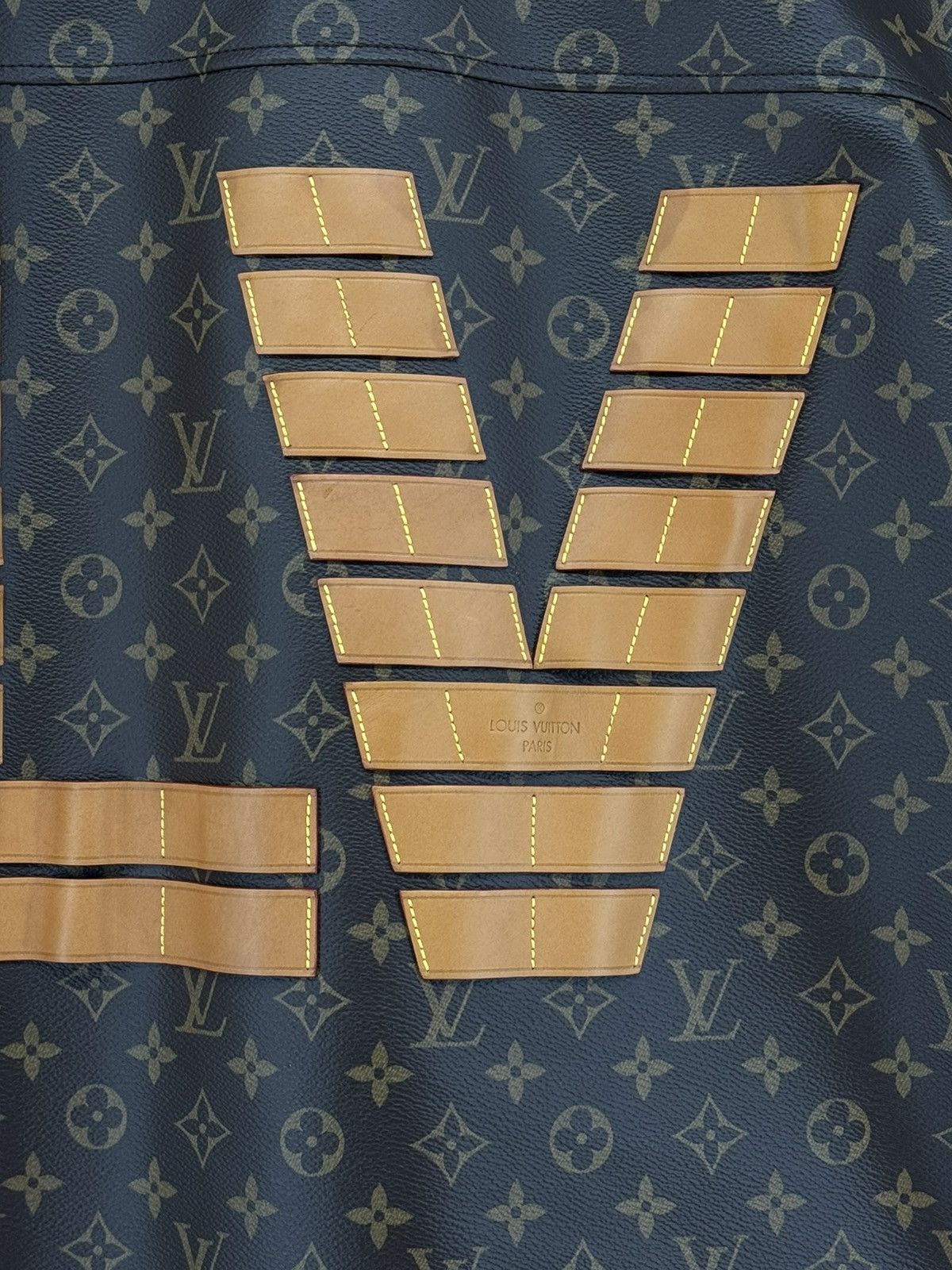 Louis Vuitton Louis Vuitton x Nigo Varsity Monogram Leather Jacket Size US L / EU 52-54 / 3 - 12 Thumbnail