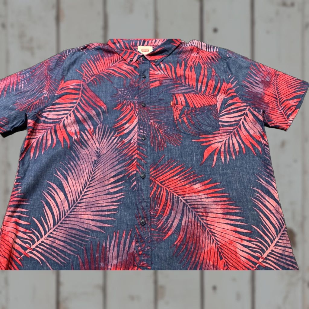 Levi's Levi's Men's Hawaiian Shirt 2XL Casual Short Sleeve Button-Up Floral Beach Vacation Multicolor Size US XXL / EU 58 / 5 - 1 Thumbnail