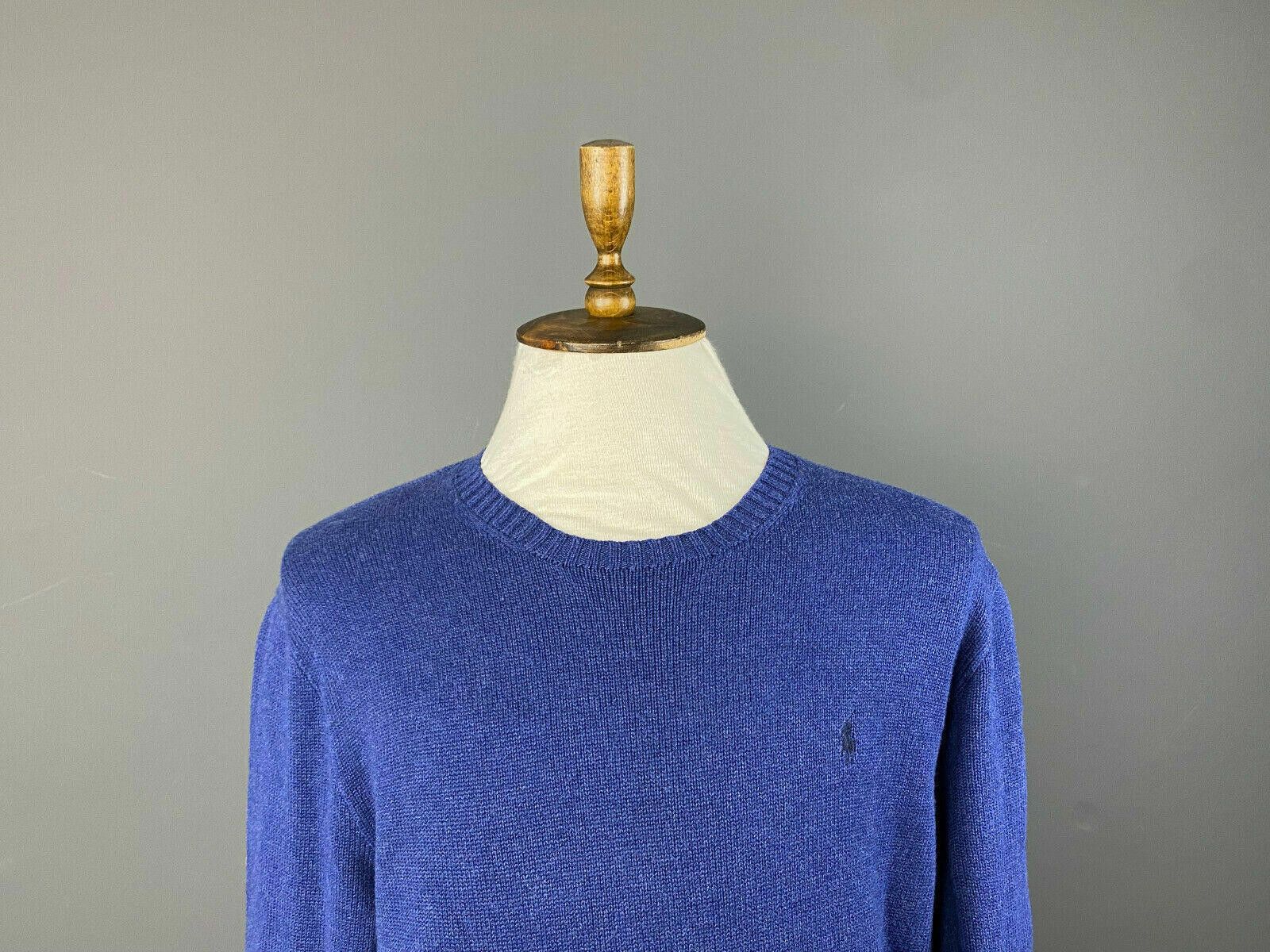 Polo Ralph Lauren Men Polo Ralph Lauren Blue Crew Neck Knit Sweater Size XL Size US XL / EU 56 / 4 - 2 Thumbnail