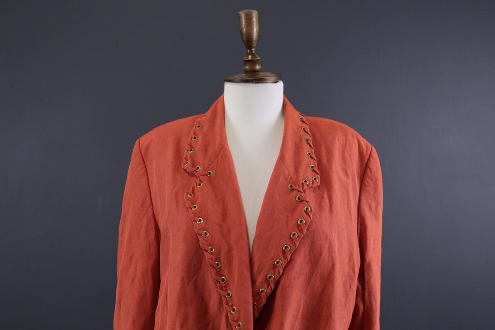 Christian Dior Monsieur Mondi Silk Linen Red Single Breasted Trench Coat Size 44 Size M / US 6-8 / IT 42-44 - 2 Thumbnail
