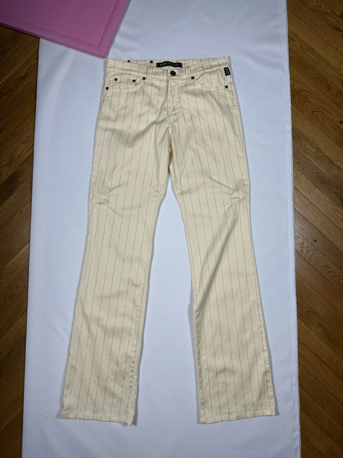 Versace Jeans Couture Versace Jeans Couture Vintage Striped Pants Trousers Disco Size 27" / US 4 / IT 40 - 3 Thumbnail