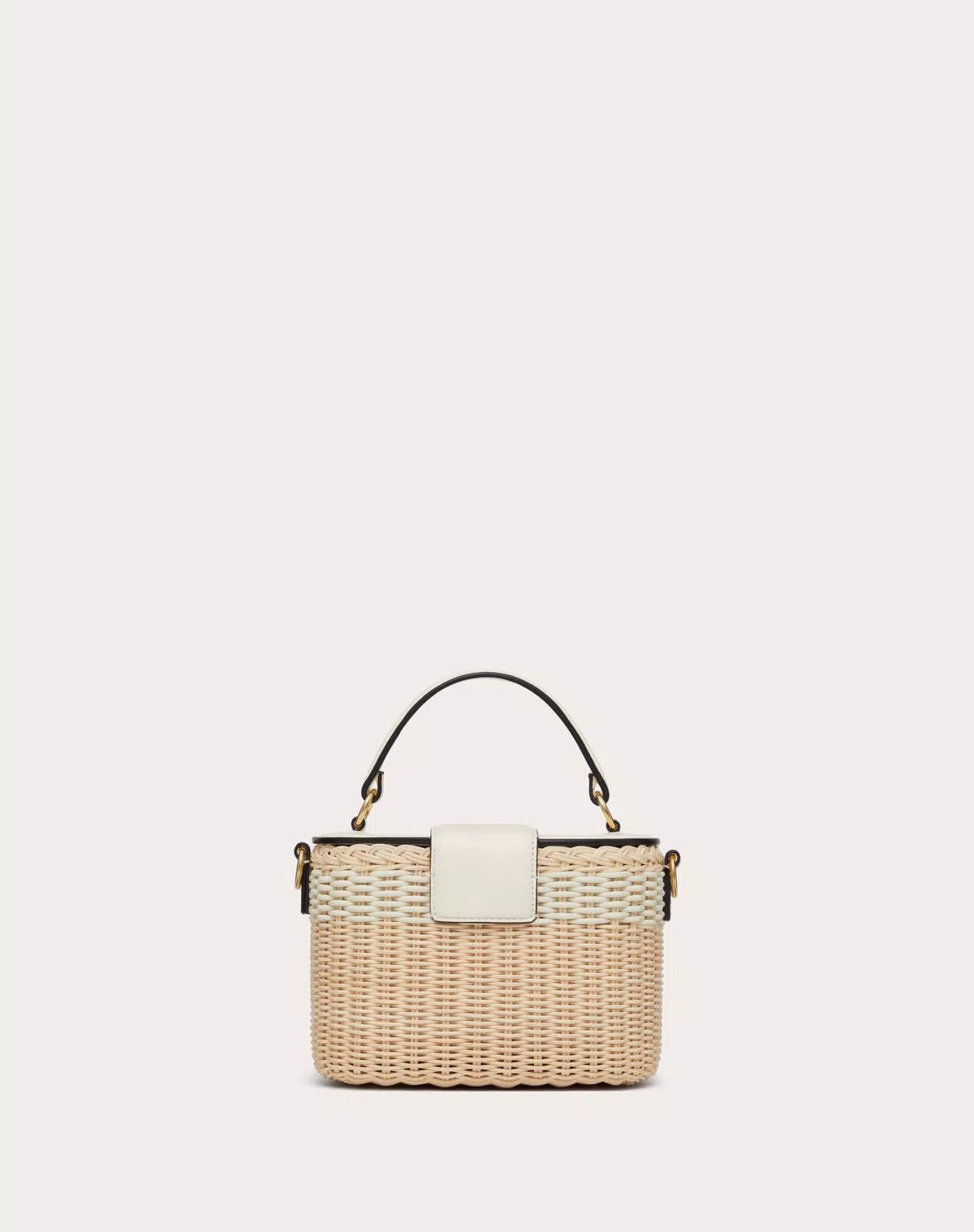 Valentino oc11z0725 Size:OS/Vlogo Signature Wicker Vanity Bag in Beige Size ONE SIZE - 3 Thumbnail