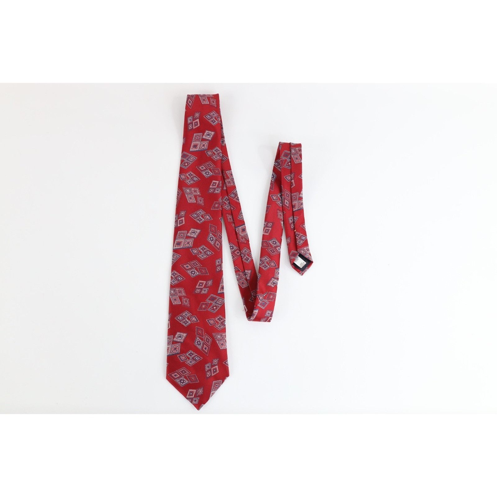 Vintage Vintage 90s Streetwear Geometric Diamond Neck Tie Wedding Size ONE SIZE - 3 Thumbnail