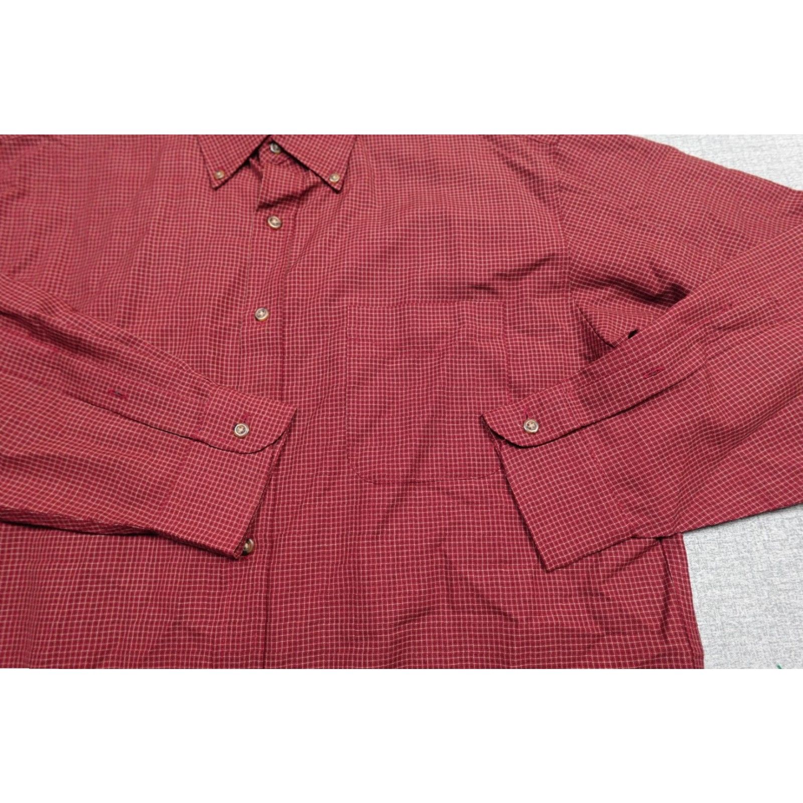 Pendleton VINTAGE Pendleton Wool Shirt Men L Red Check Worsted Wool Button-Up 90s USA Mens Size US L / EU 52-54 / 3 - 3 Thumbnail