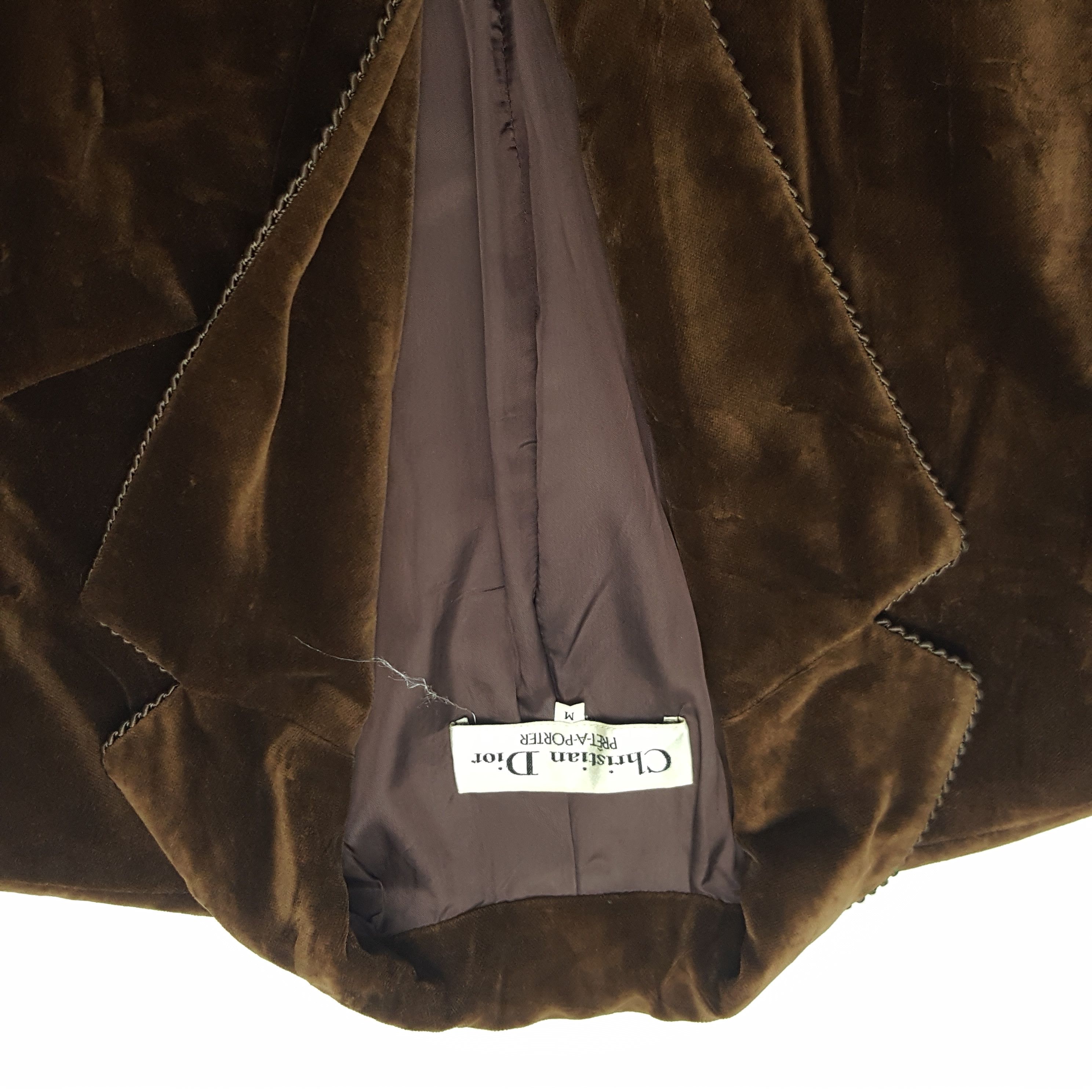 Christian Dior Monsieur × Vintage Vintage Christian Dior Custom Art Logo Velvet Blazer Coat Size S / US 4 / IT 40 - 4 Thumbnail