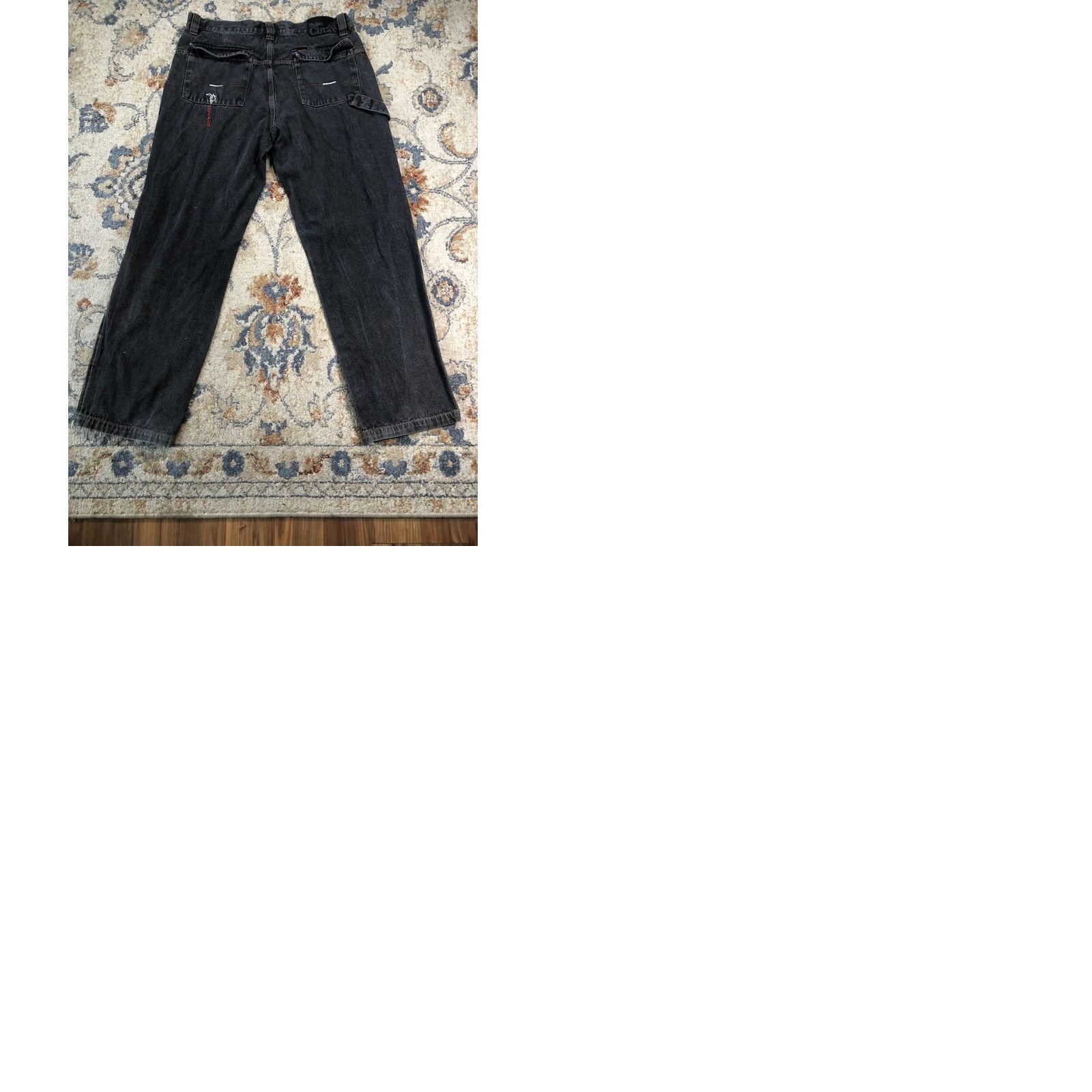 Fubu VINTAGE FUBU The Collection Jeans Mens 38x32 Charcoal Relaxed Straight Denim 90s Size US 38 / EU 54 - 9 Thumbnail