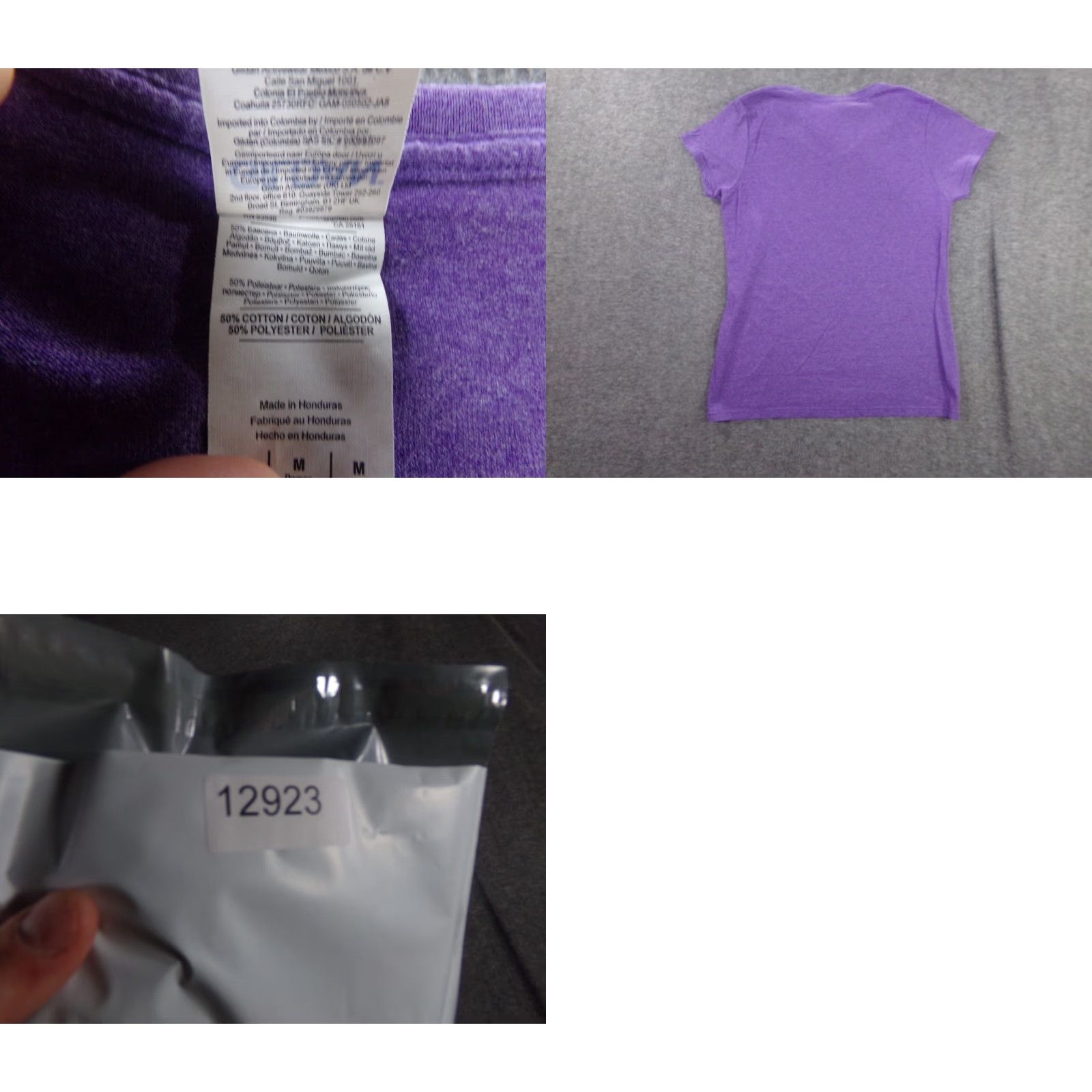 Gildan Gildan V-Neck T-Shirt Women Medium Purple Solid Casual Basic 90s Workwear Mens Size M / US 6-8 / IT 42-44 - 8 Thumbnail