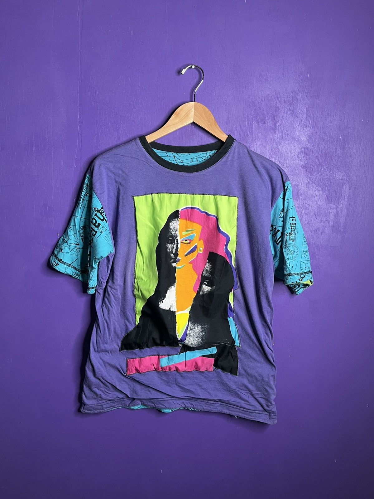 Vintage Vintage 80s/90s Mona Lisa reversible art t-shirt Size US M / EU 48-50 / 2 - 1 Thumbnail