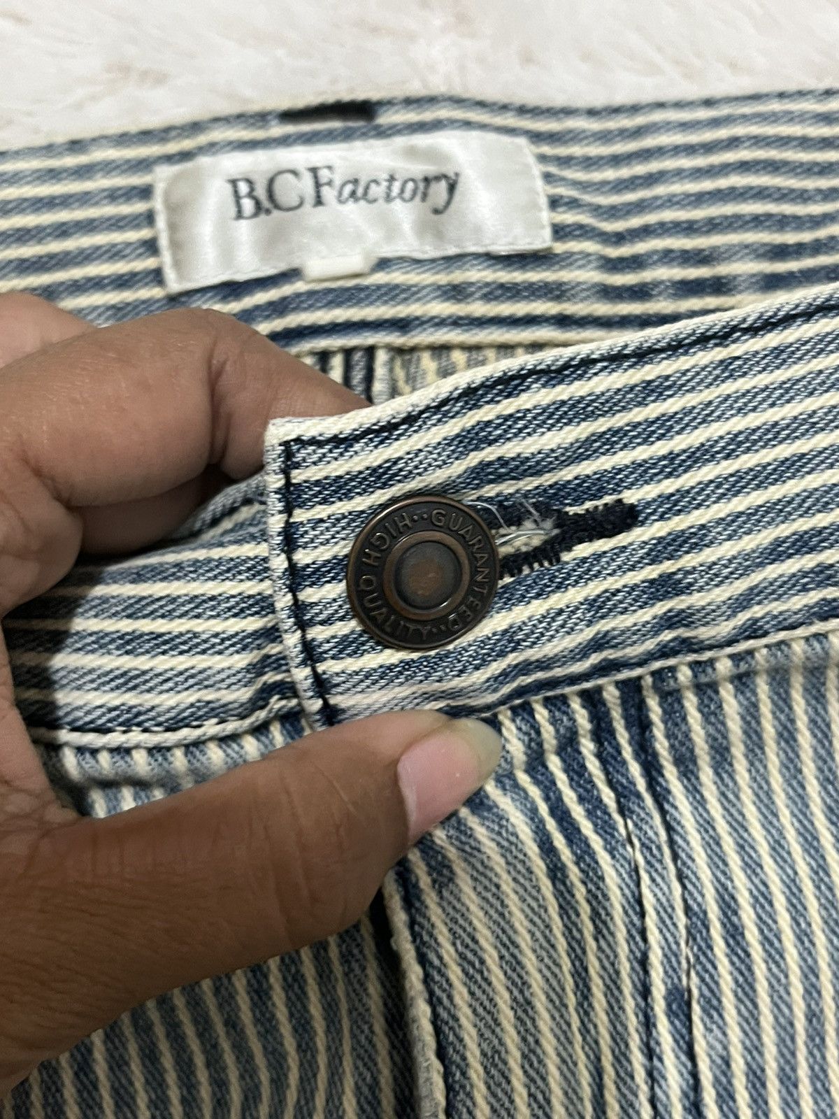 Other Vintage B.C Factory Hickory Stripe Carpenter Pants Baggy Size US 44 / EU 60 - 10 Thumbnail