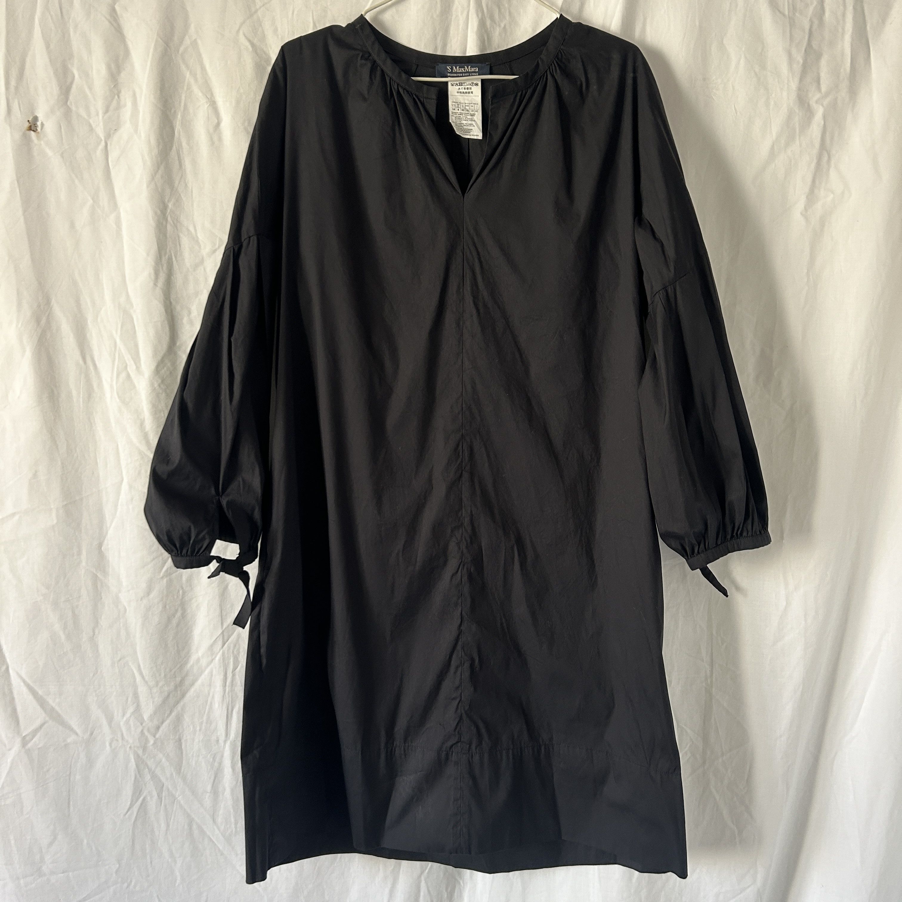 Max Mara S' Max Mara Black Cotton Summer Dress Size M / US 6-8 / IT 42-44 - 4 Thumbnail
