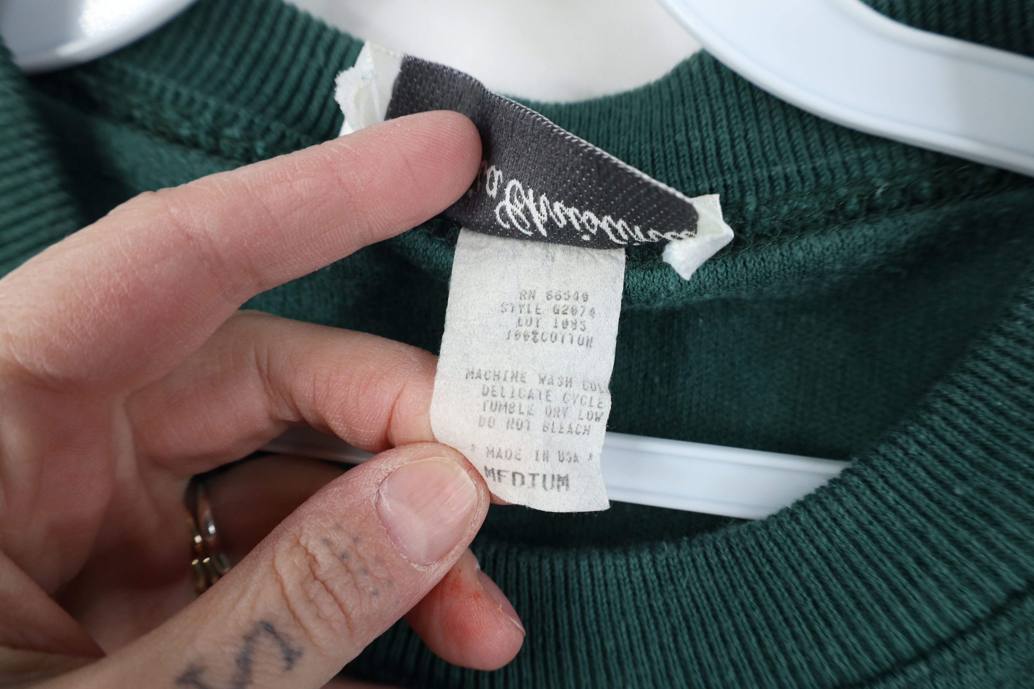 Vintage Vintage 90s Streetwear Ribbed Short Sleeve Sweater Green Size M / US 6-8 / IT 42-44 - 6 Thumbnail