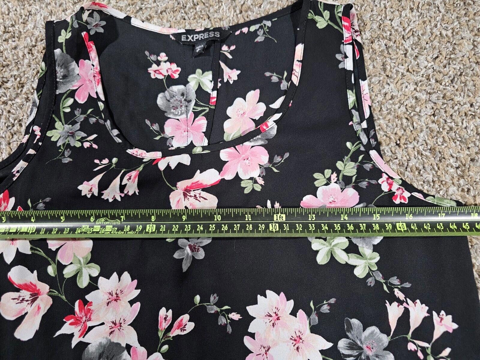 Express express top s floral small sleeveless blouse Size S / US 4 / IT 40 - 5 Thumbnail
