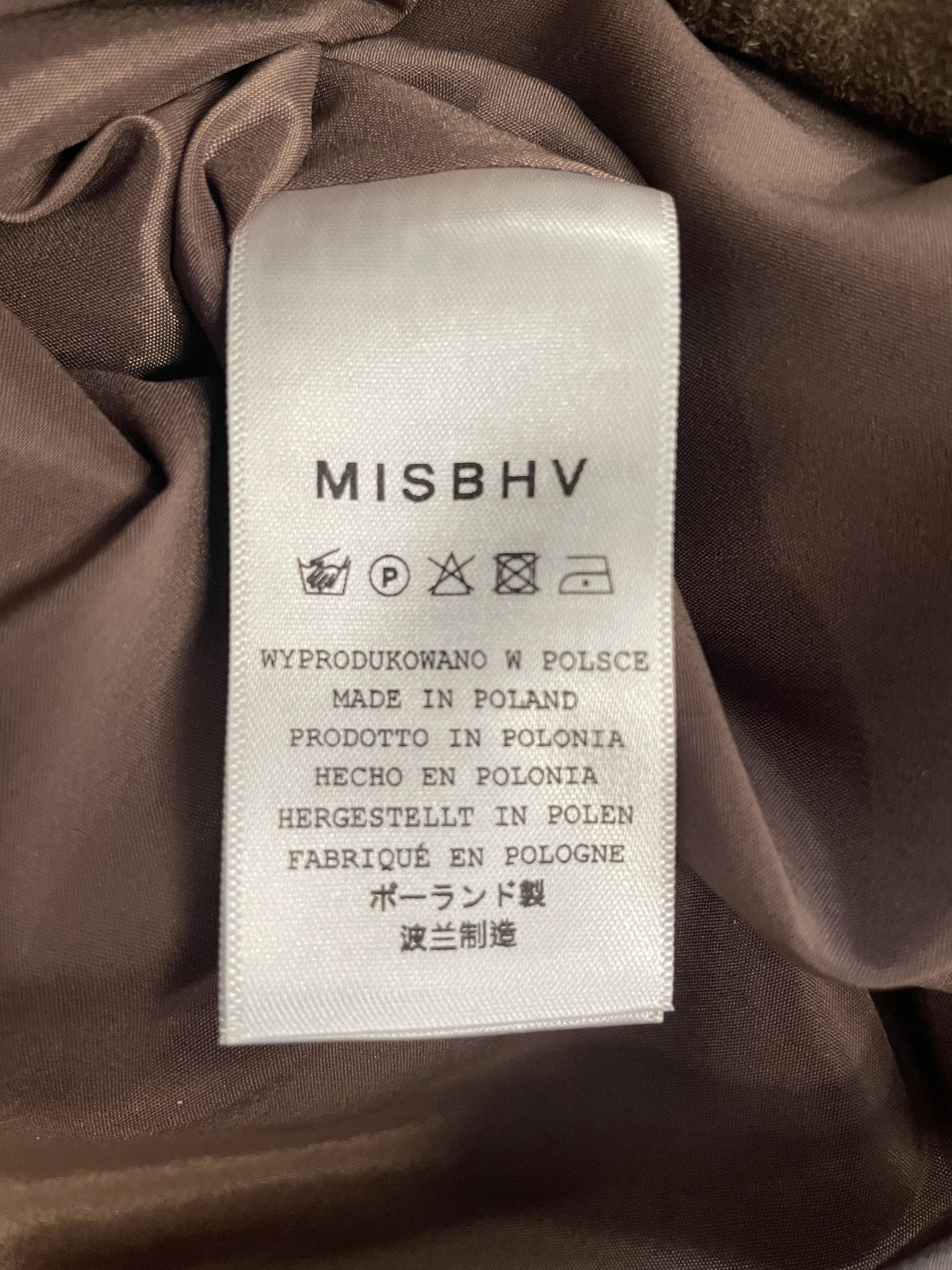 Misbhv $730 MISBHV Vegan Suede Mini Dress Brown Size XS / US 0-2 / IT 36-38 - 8 Thumbnail