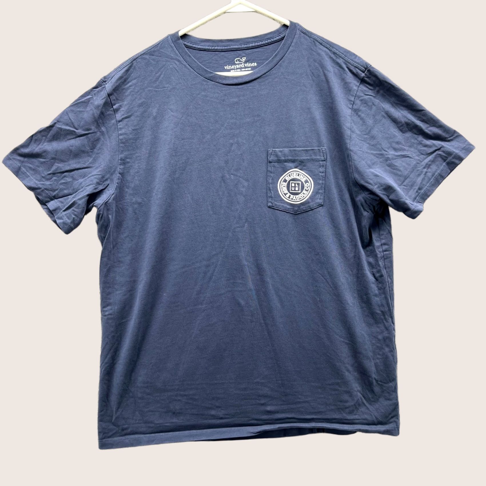 Vineyard Vines Vineyard Vines Shirt Mens Large Blue Crewneck Cotton Pocket Tee Whale Logo Shirt Size US L / EU 52-54 / 3 - 1 Thumbnail