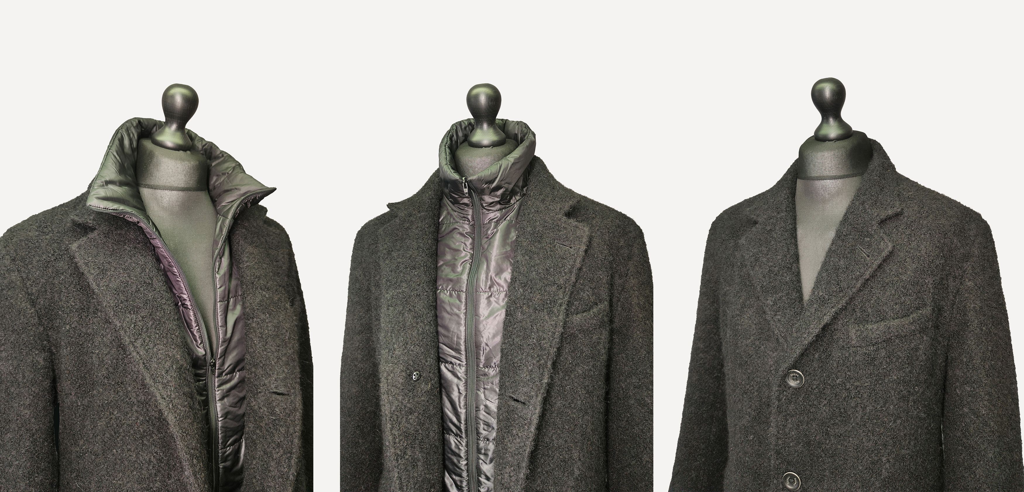 Herno HERNO _ WOOL _ MOHAIR _ ALPACA _ PADDED BLACK BEAVER COAT Size US L / EU 52-54 / 3 - 5 Thumbnail