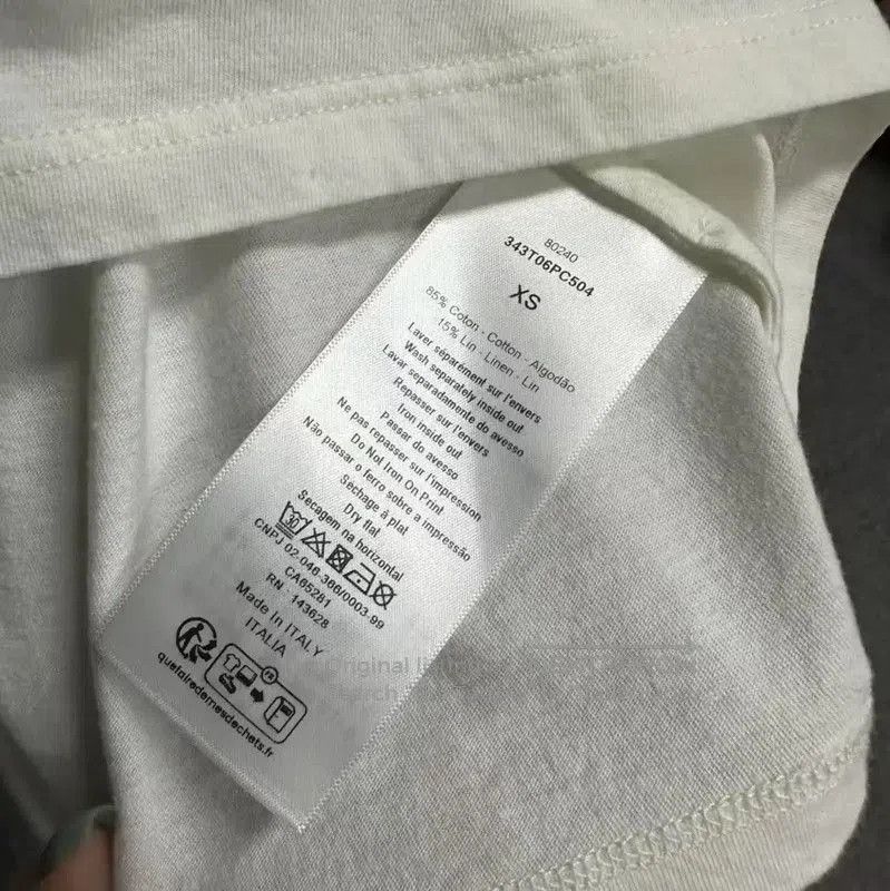 Dior Dior White Cotton Graphic T. Size XS / US 0-2 / IT 36-38 - 5 Thumbnail
